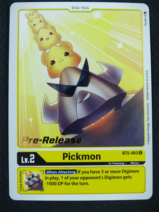 Pickmon BT5-003 U Pre-Release Promo - Digimon Card #5QS