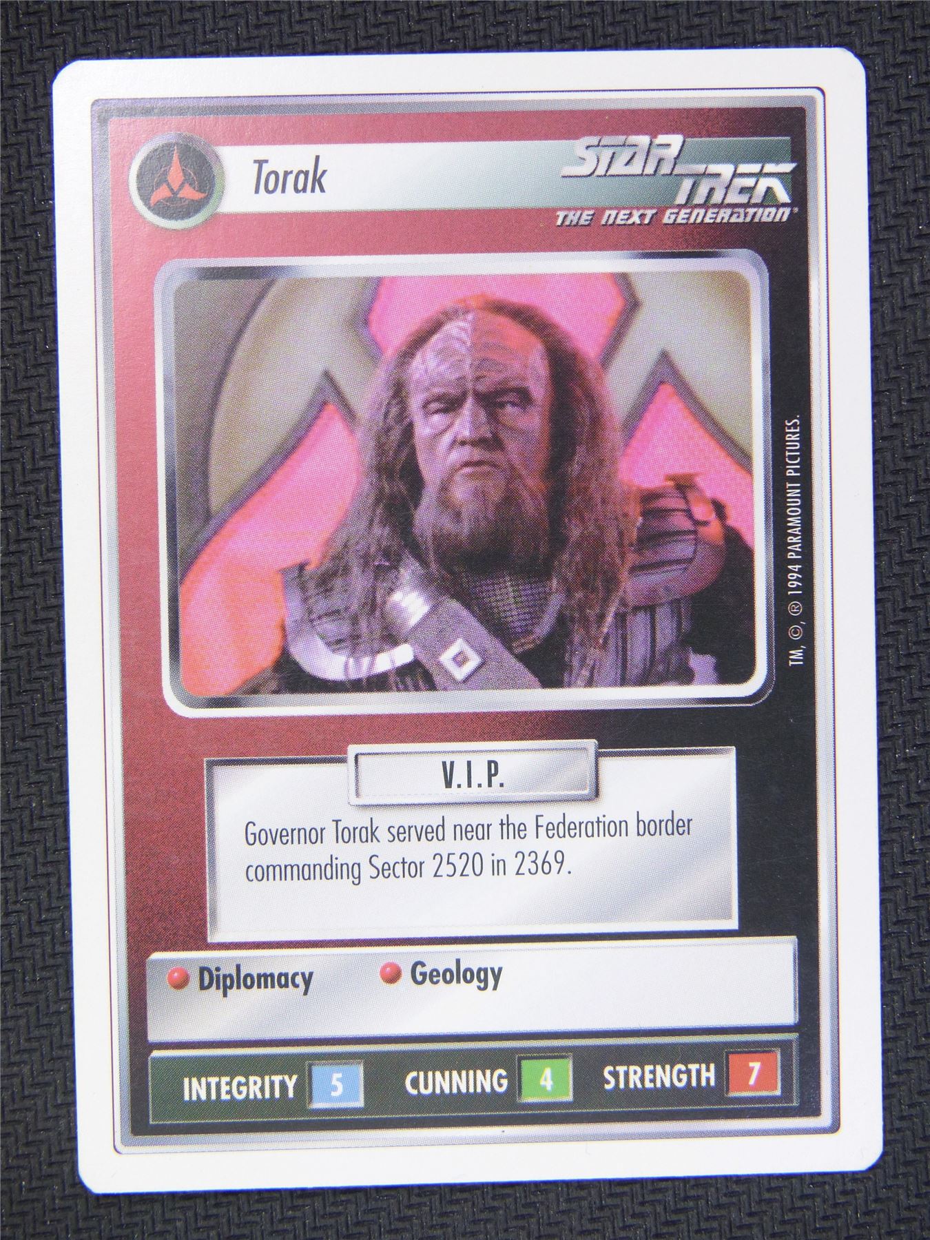 Torak White Border - Star Trek Next Gen Card #4P9