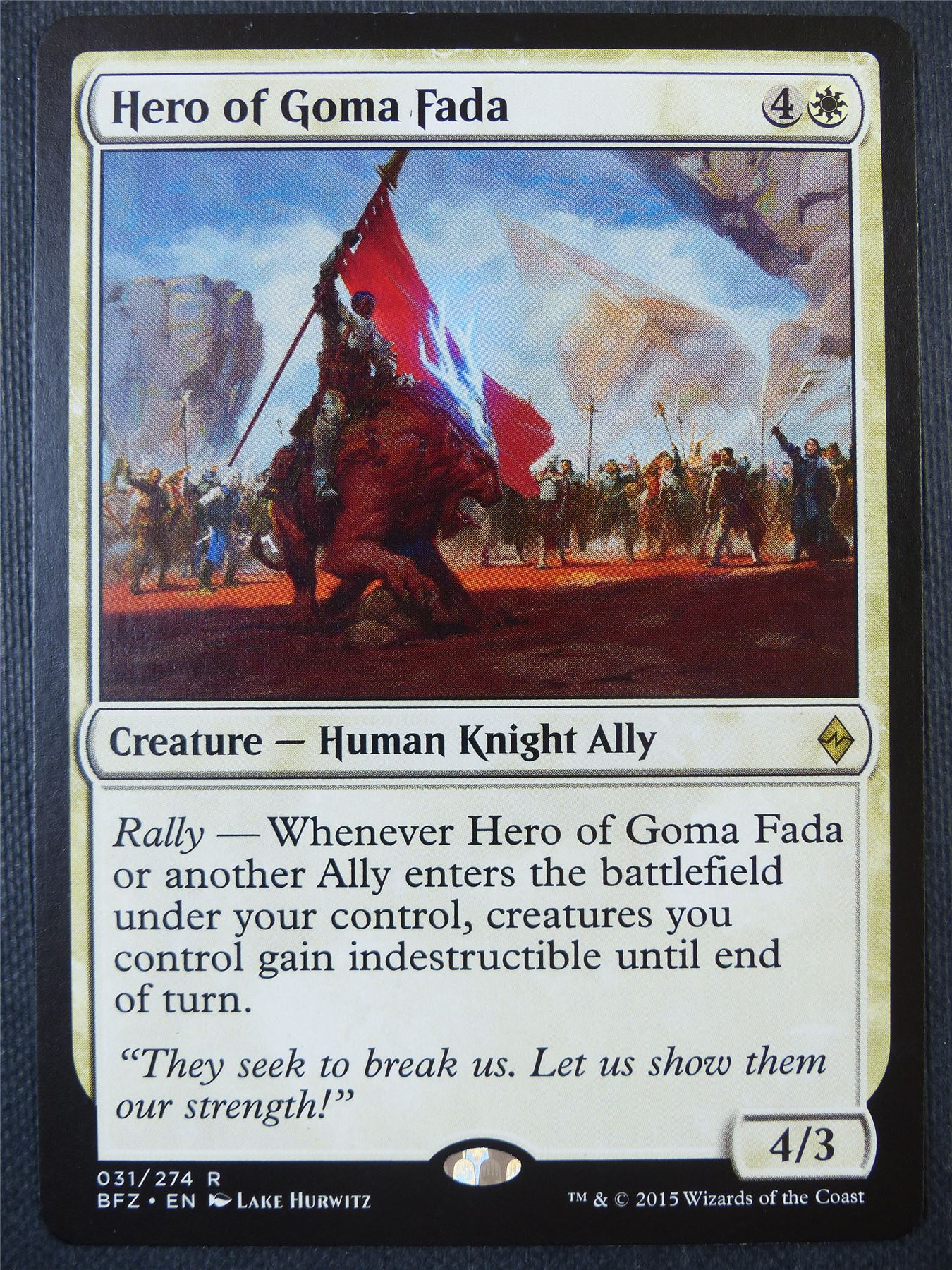 Hero of Goma Fada - Mtg Card #95S