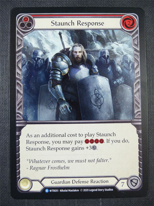 Staunch Response R WTR051 - Red - Flesh & Blood Card #6UD