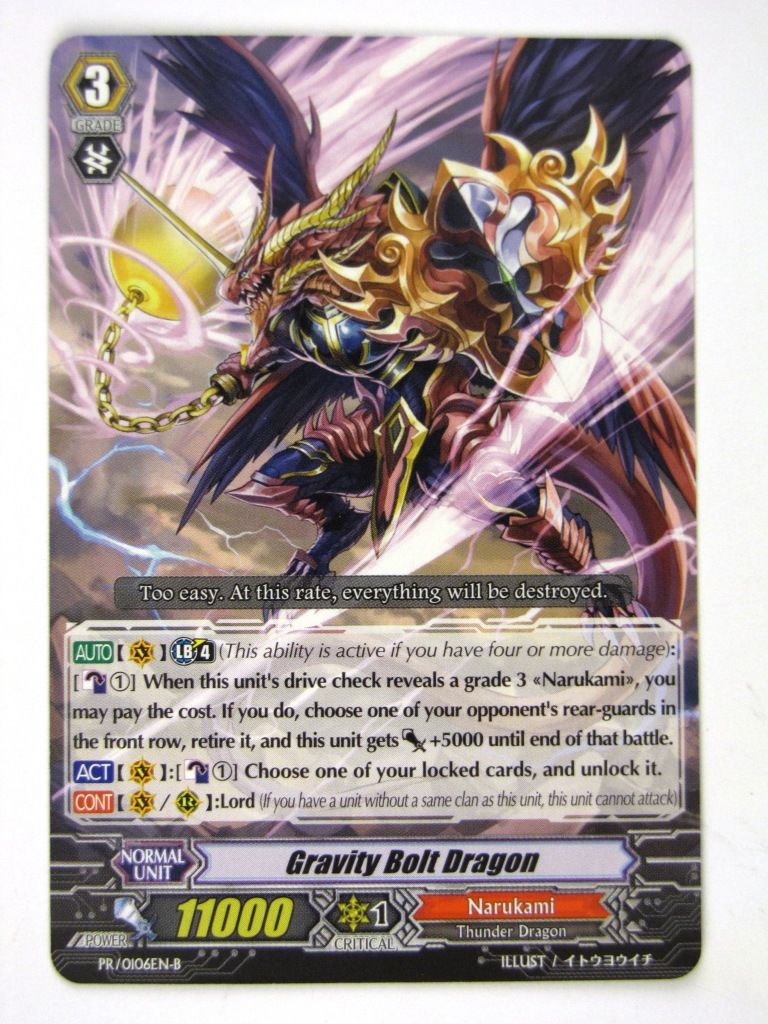 CFV Cards: GRAVITY BOLT DRAGON PR # 14D28