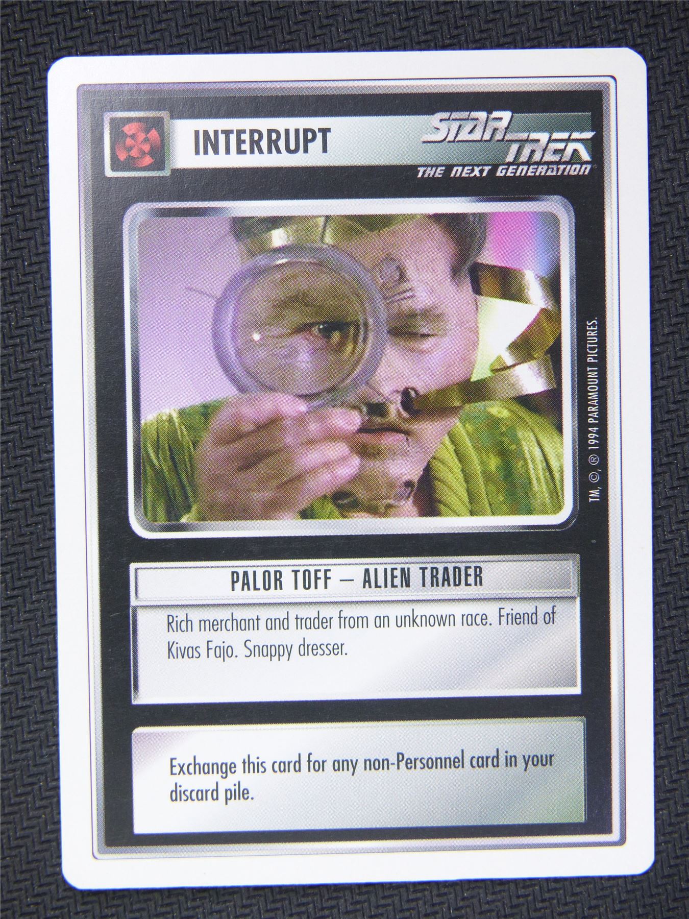 Interrupt Palor Toff Alien Trader - Star Trek Next Gen Card #4QS
