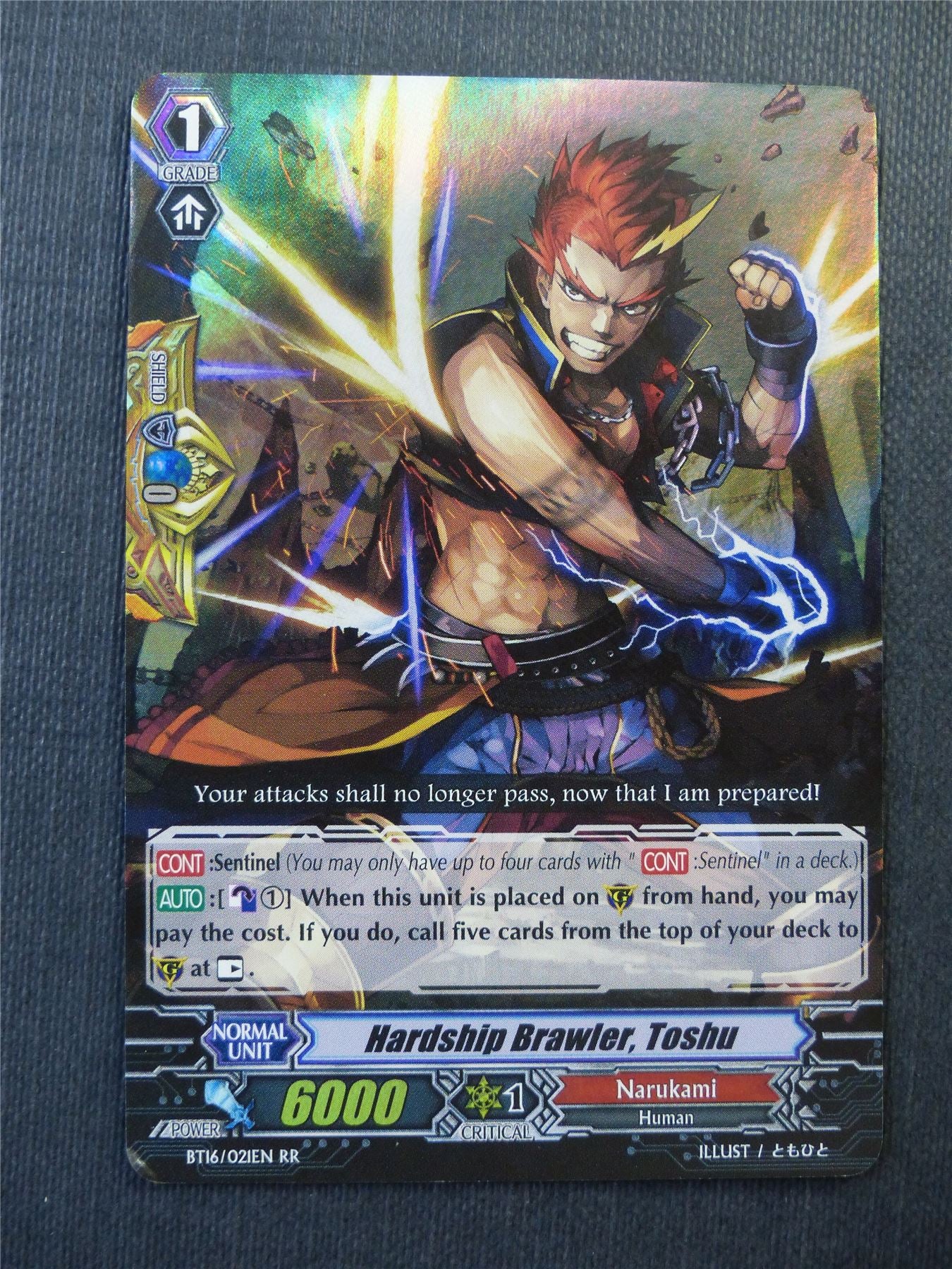 Hardship Brawler Toshu BT16 RR - Vanguard Cards #ZM