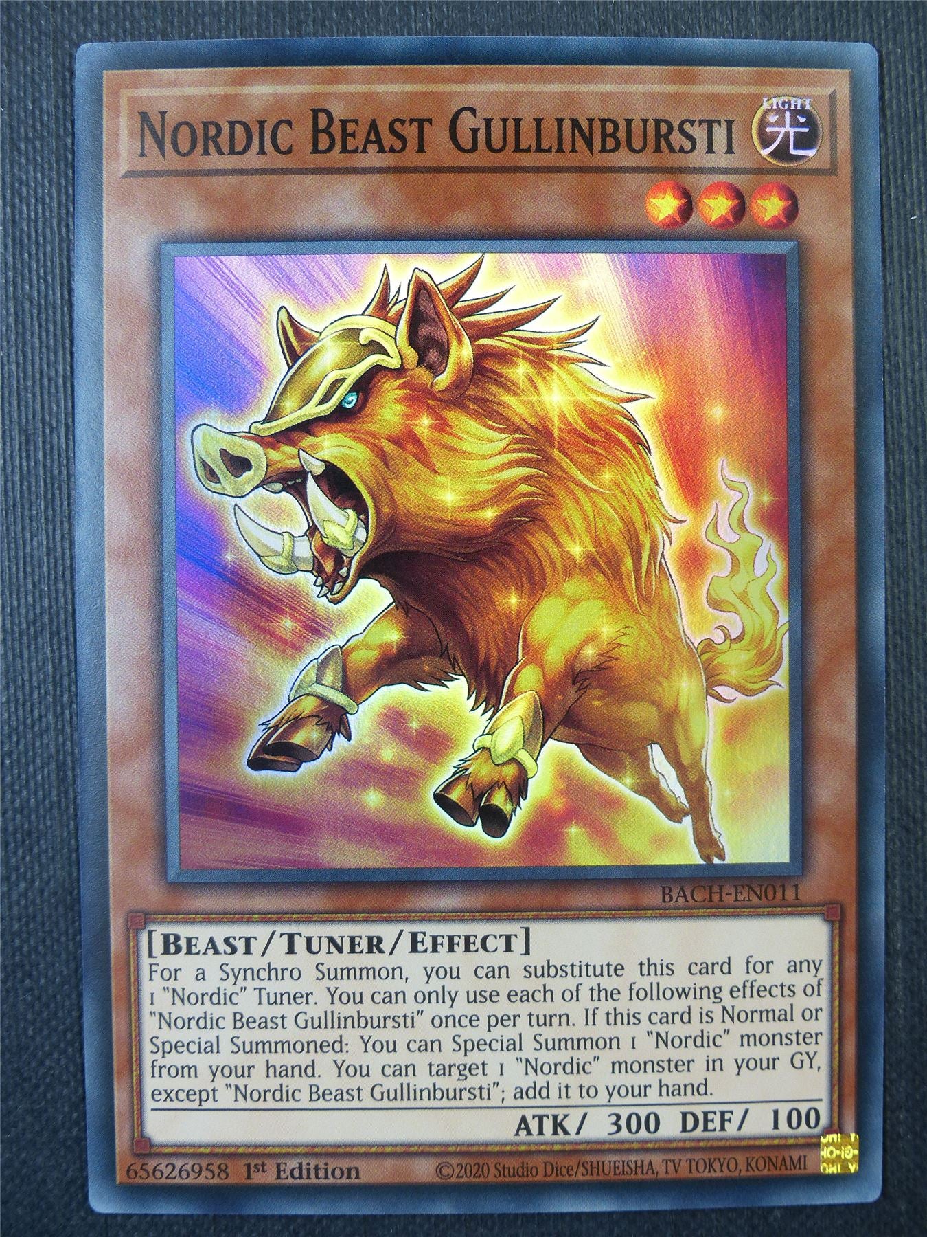 Nordic Beast Gullinbursti BACH Super Rare - 1st ed Yguoh Card #74B