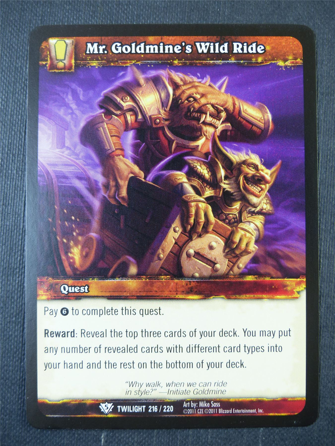 Mr. Goldmine's Wild Ride 216/220 - WoW Card #180
