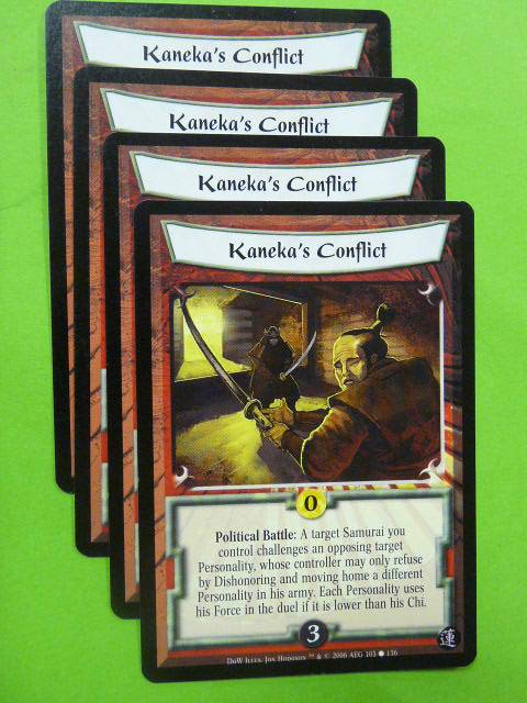 L5R Card Legend of Five Rings: KANEKA'S CONFLICT 103/156 x4