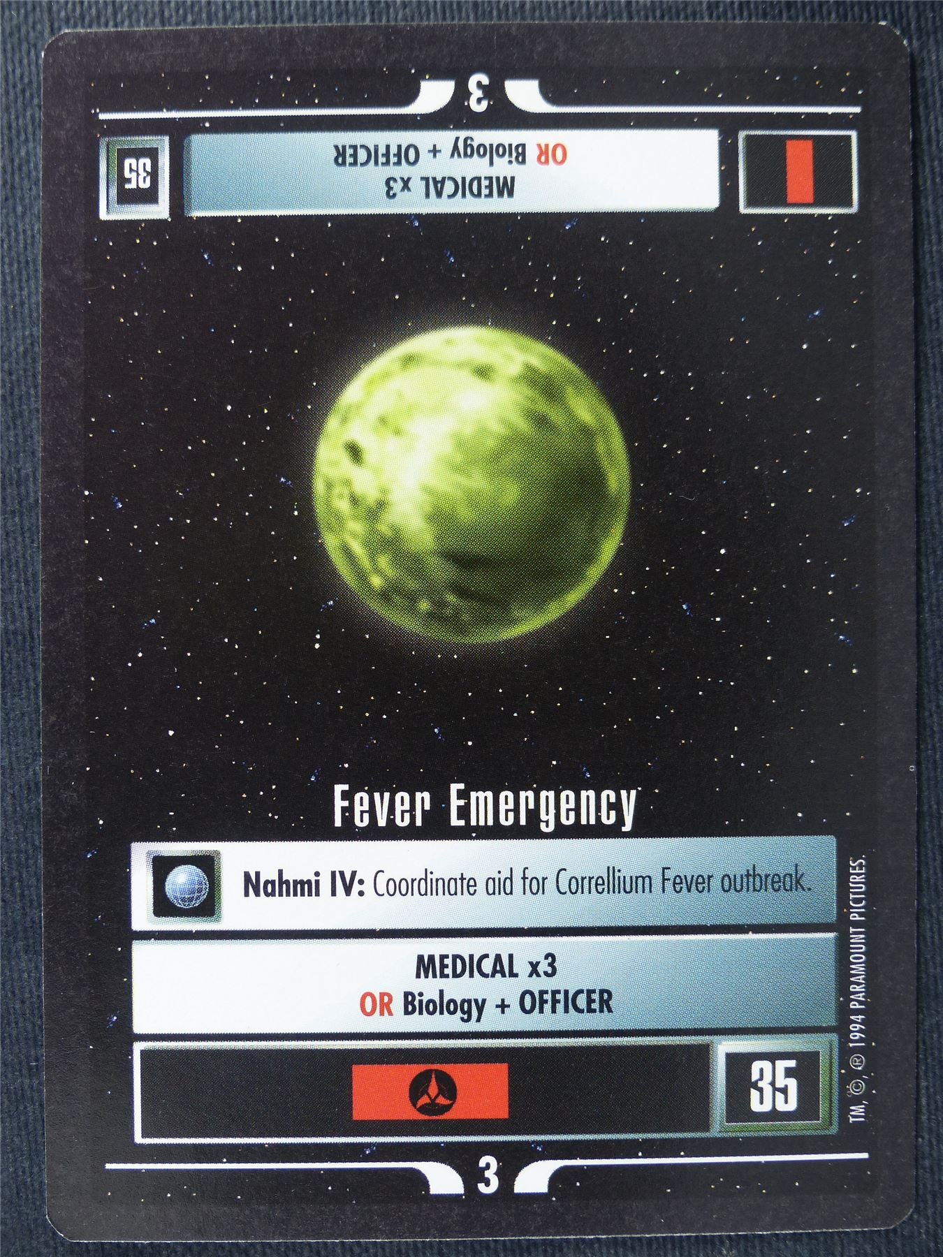 Fever Emergency - Star Trek Cards #138
