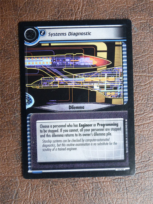 Systems Diagnostic - Star Trek CCG TCG Card #Z4
