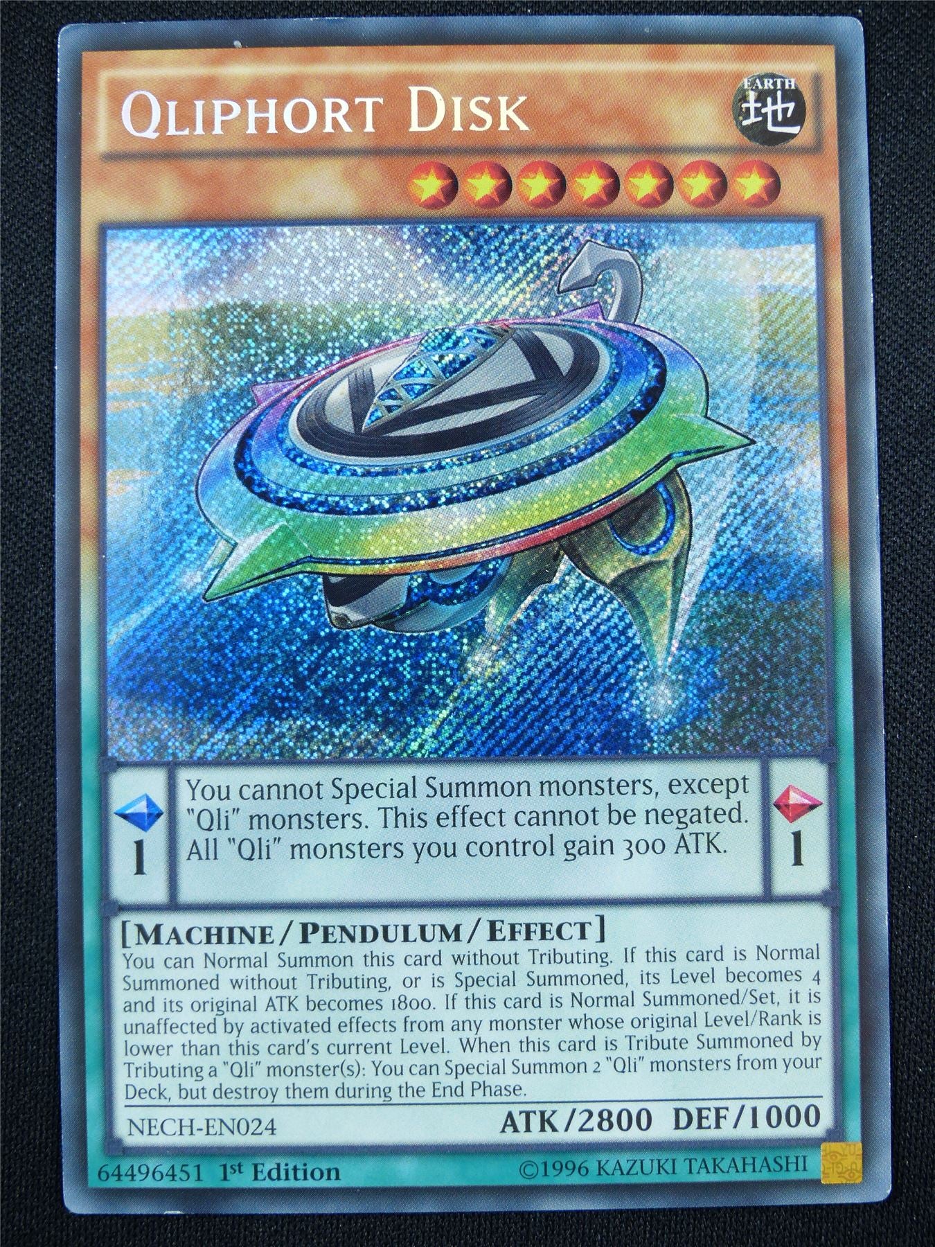 Qliphort Disk NECH Secret Rare - 1st ed Yugioh Card #S6