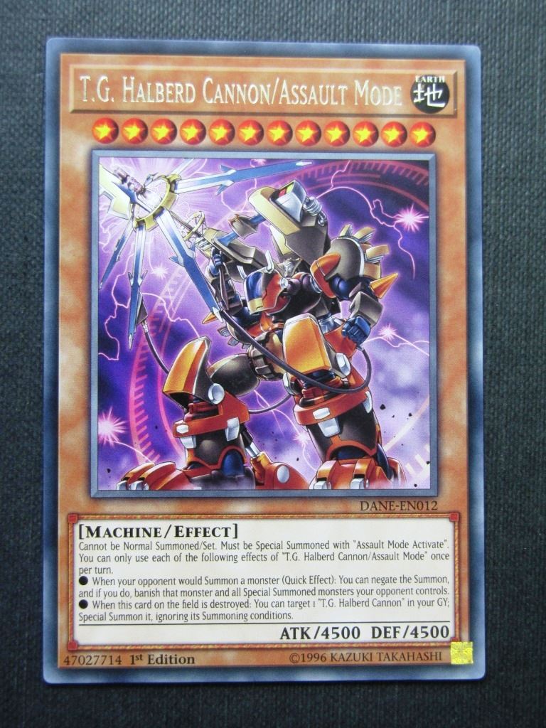 T.G. Halberd Cannon/Assualt Mode DANE Rare - 1st ed - Yugioh Cards #17M
