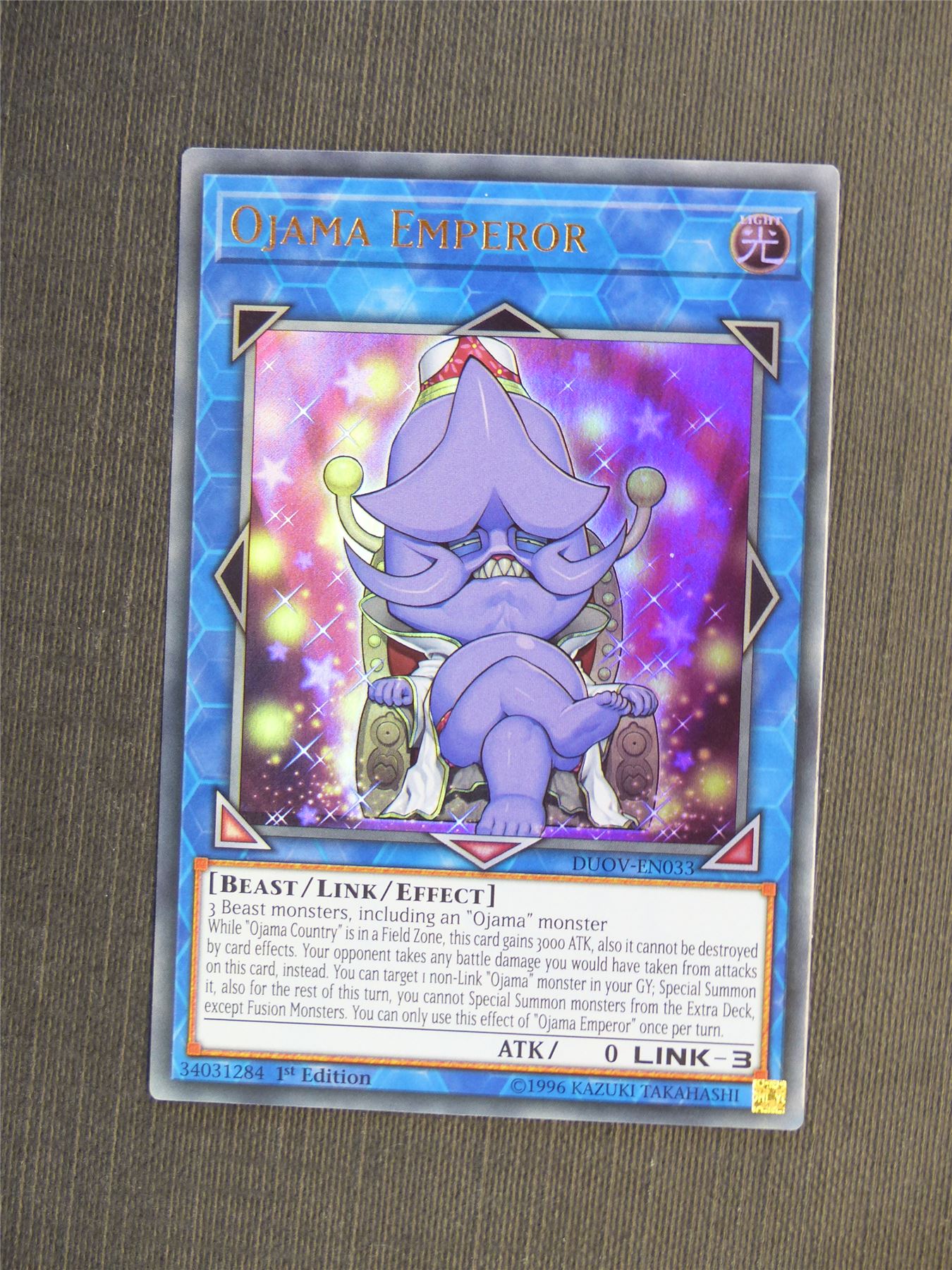 Ojama Emperor DUOV Ultra Rare - 1st ed - Yugioh Cards #5HU Archeron Ojama Emperor DUOV Ultra Rare - 1st ed - Yugioh Cards #5HU Archeron
