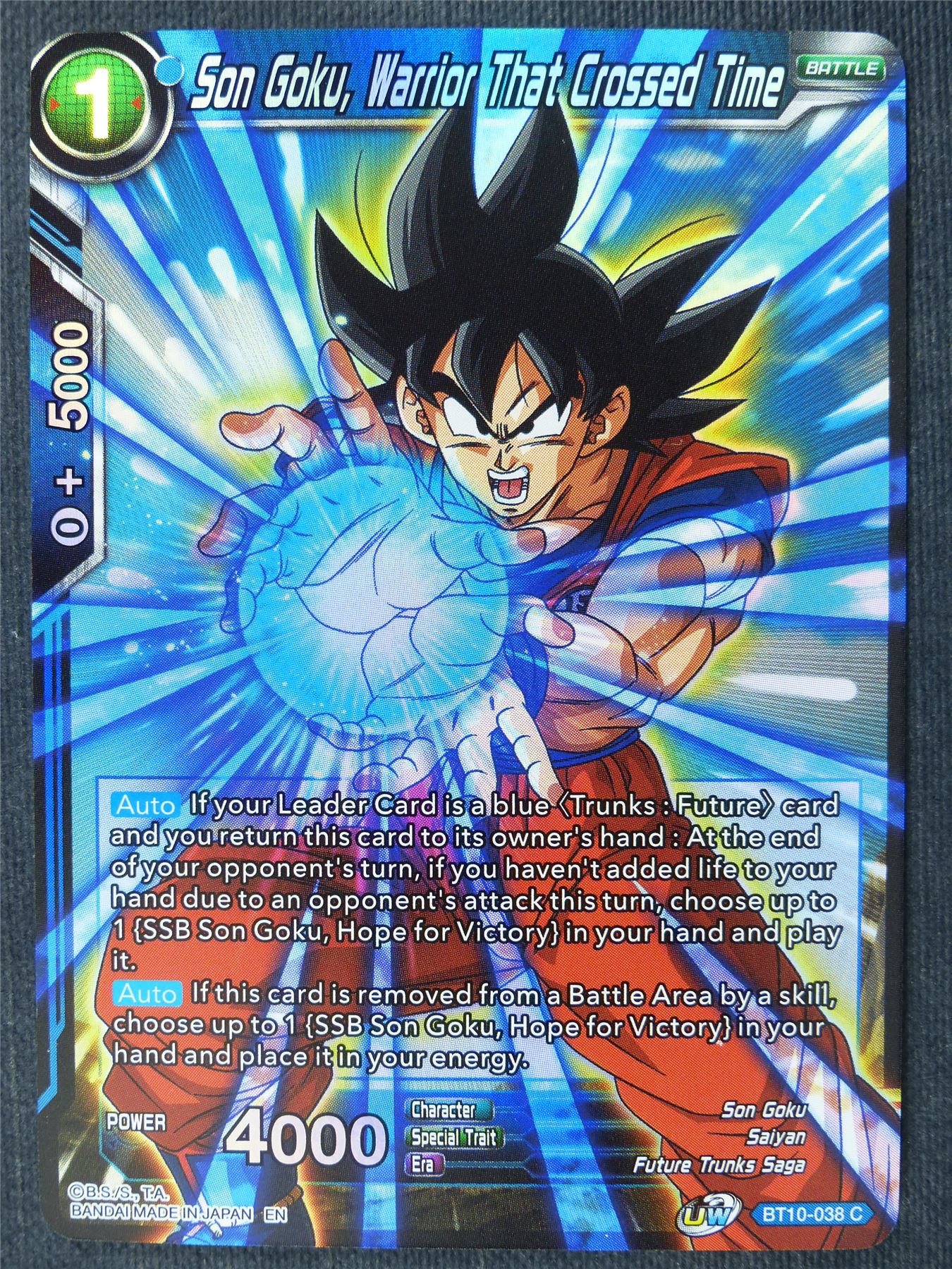 Son Goku Warrior That Crossed Time C Foil - Dragon Ball Super Cards #451