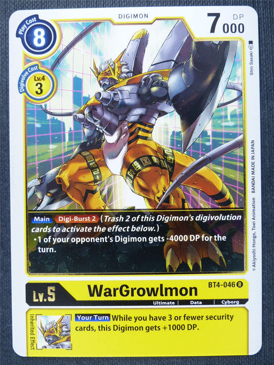 WarGrowlmon BT4-046 R - Digimon Cards #2BQ