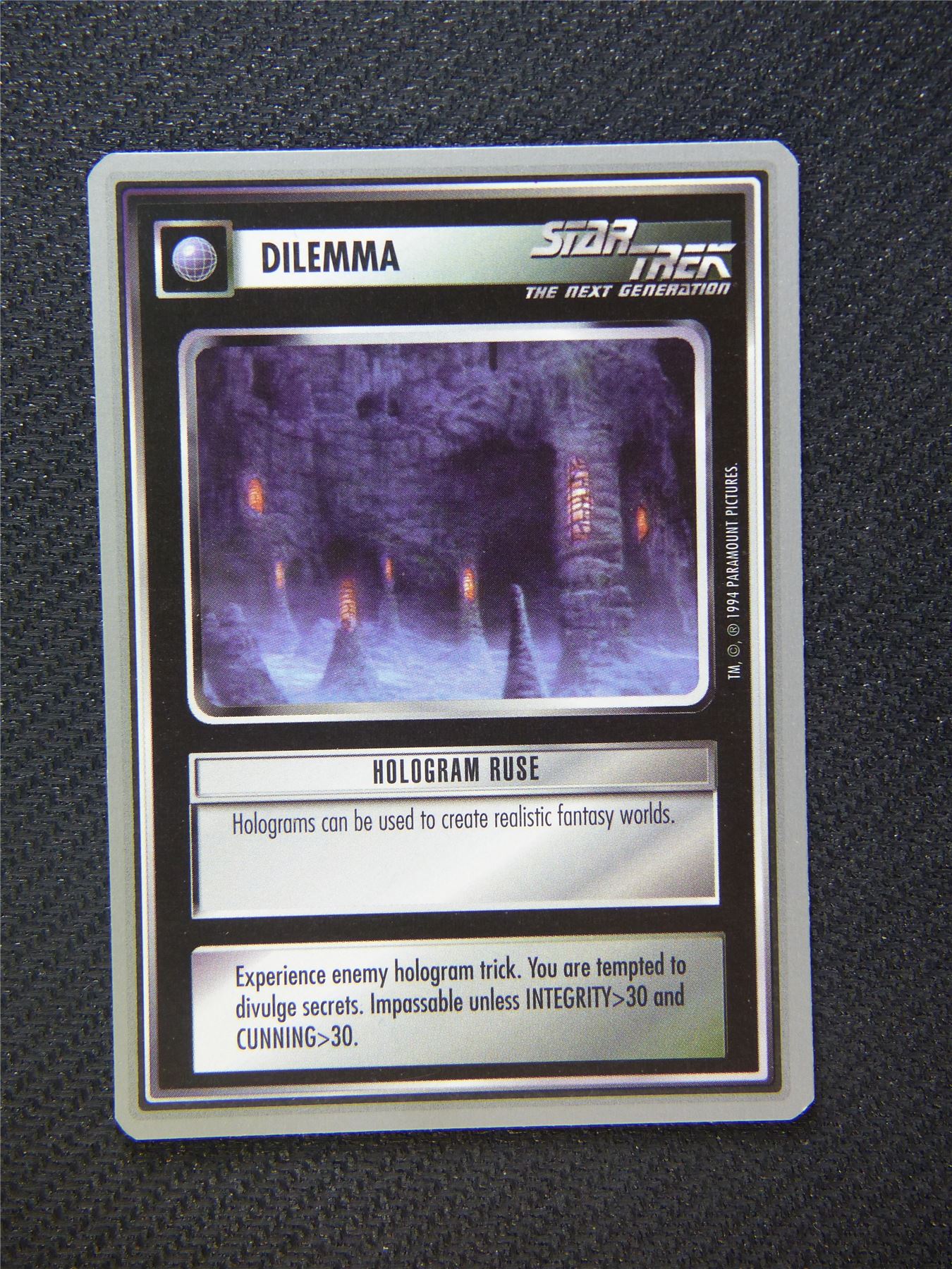 Dilemma Hologram Ruse - Star Trek Silver Border Card Decipher #2DJ
