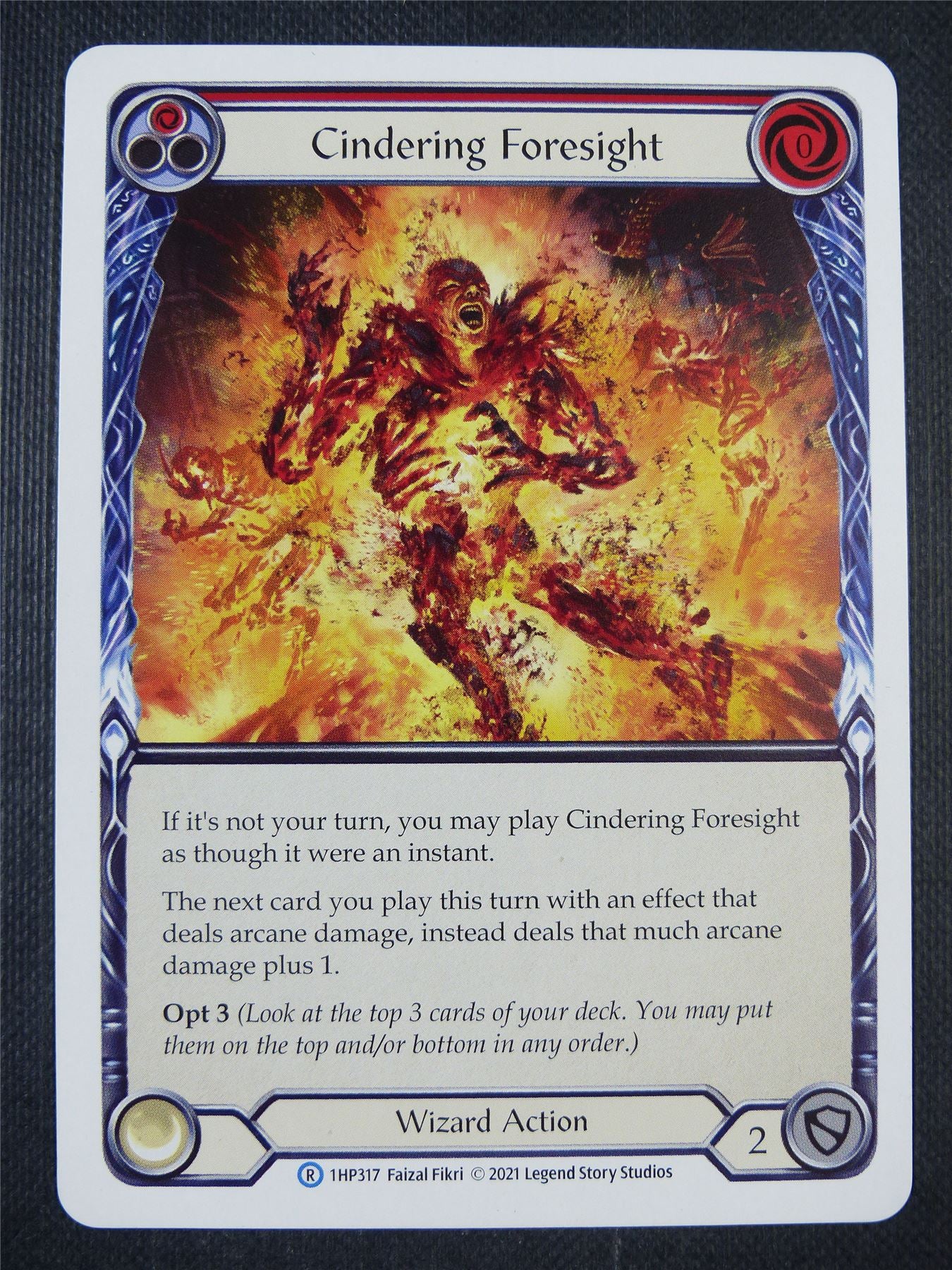 Cindering Foresight R 1HP317 - Red - Flesh & Blood Card #6UM
