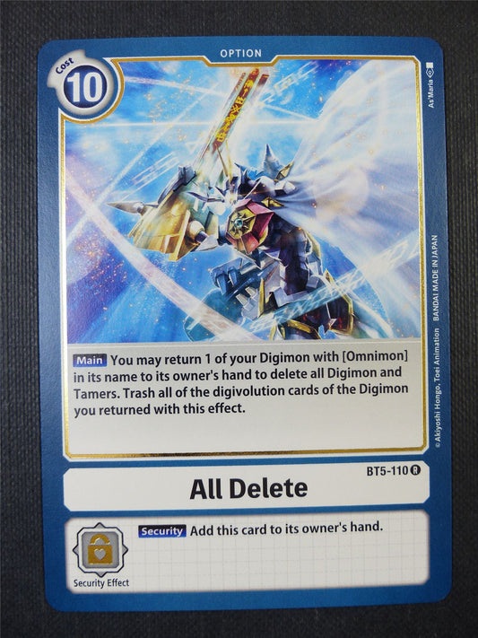 All Delete BT5-110 R - Digimon Card #21Y