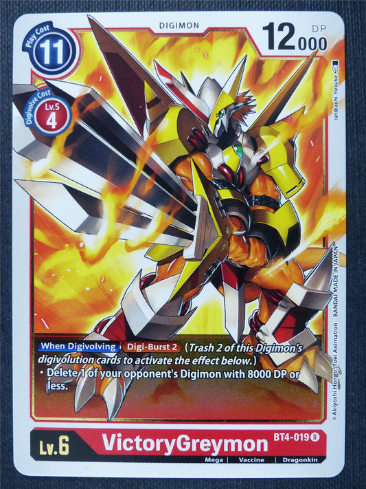 VictoryGreymon BT4-019 R - Digimon Cards #2BK
