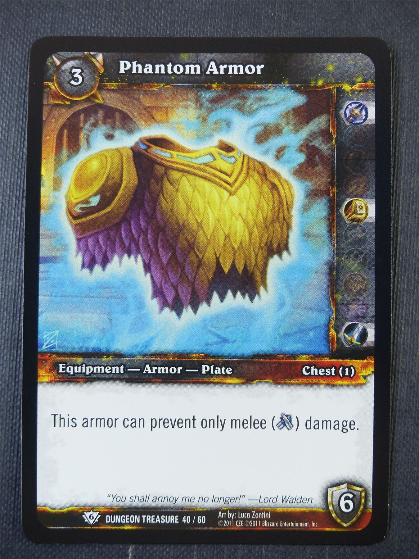 Phantom Armor 40/60 Foil - WoW Card #19L