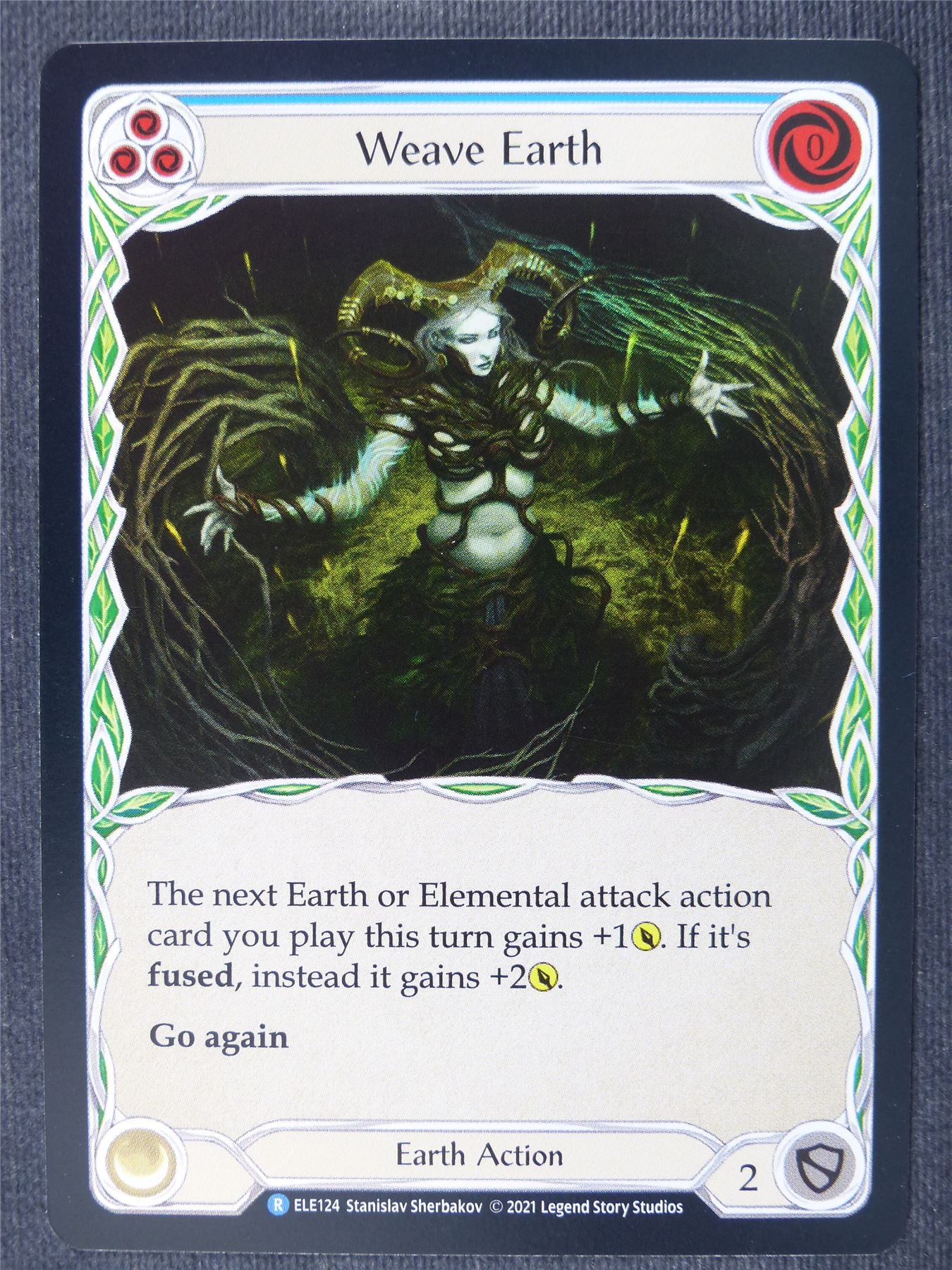 Weave Earth R Foil Blue - 1st Ed Tales of Aria - Flesh and Blood