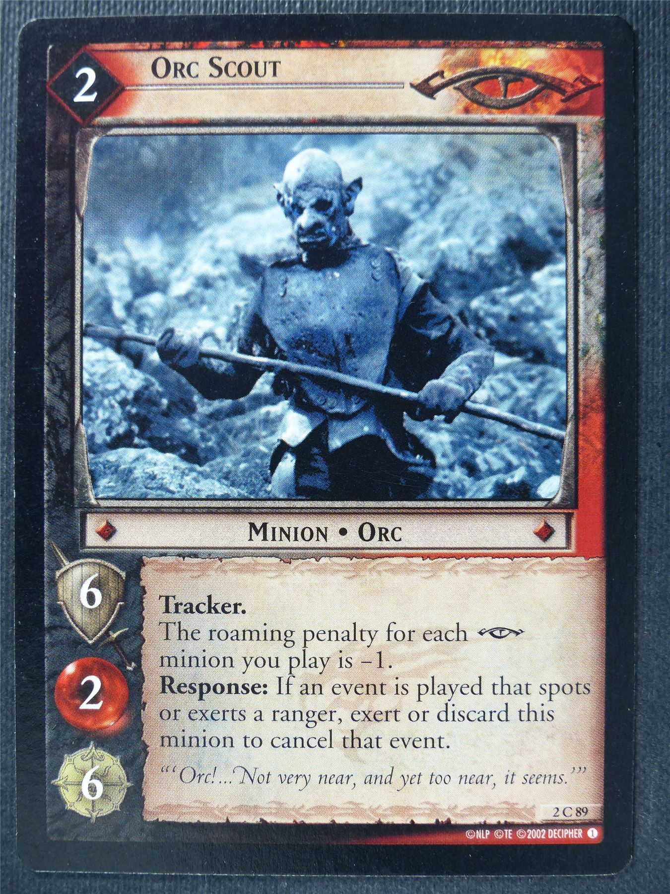 Orc Scout 2 C 789 - LotR Card #3I7