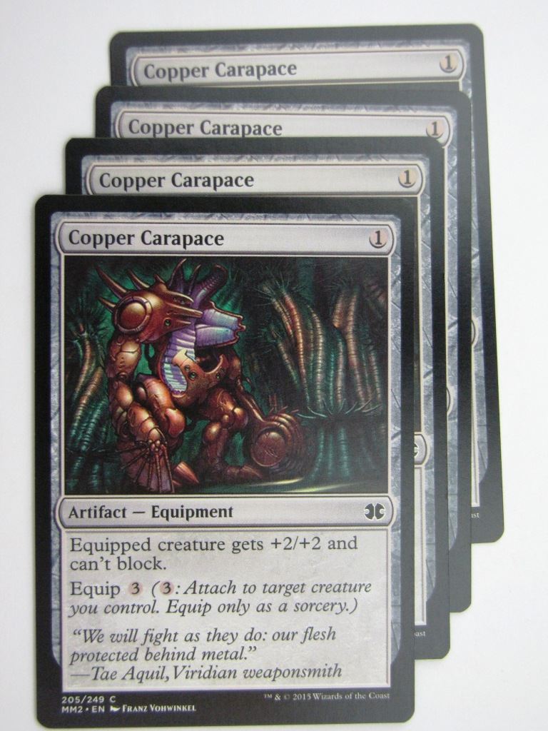 MTG MODERN MASTERS TWO: COPPER CARAPACE x4 # 28B97