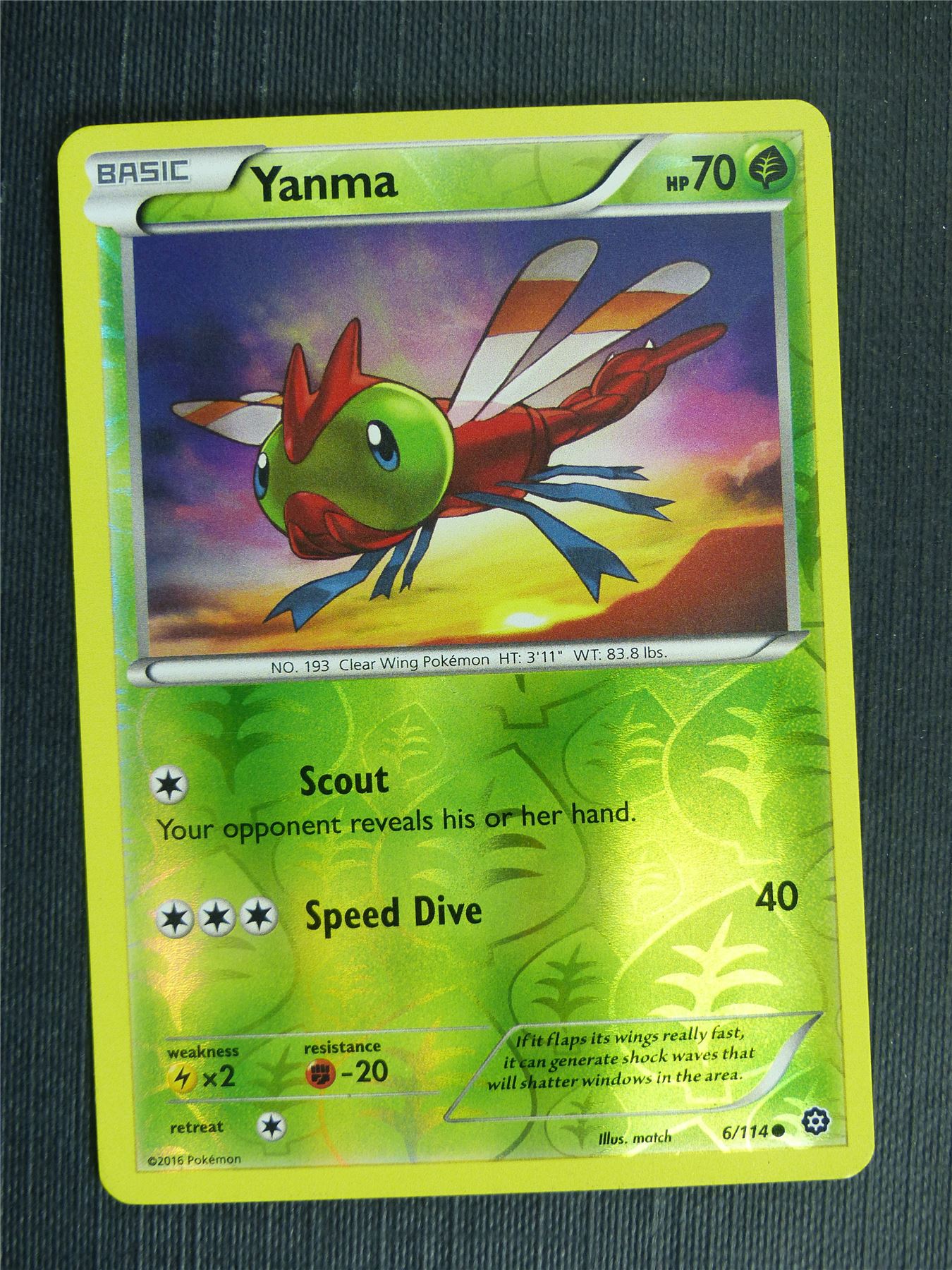 yanma pokemon card Yanma 6/114 Reverse Holo
