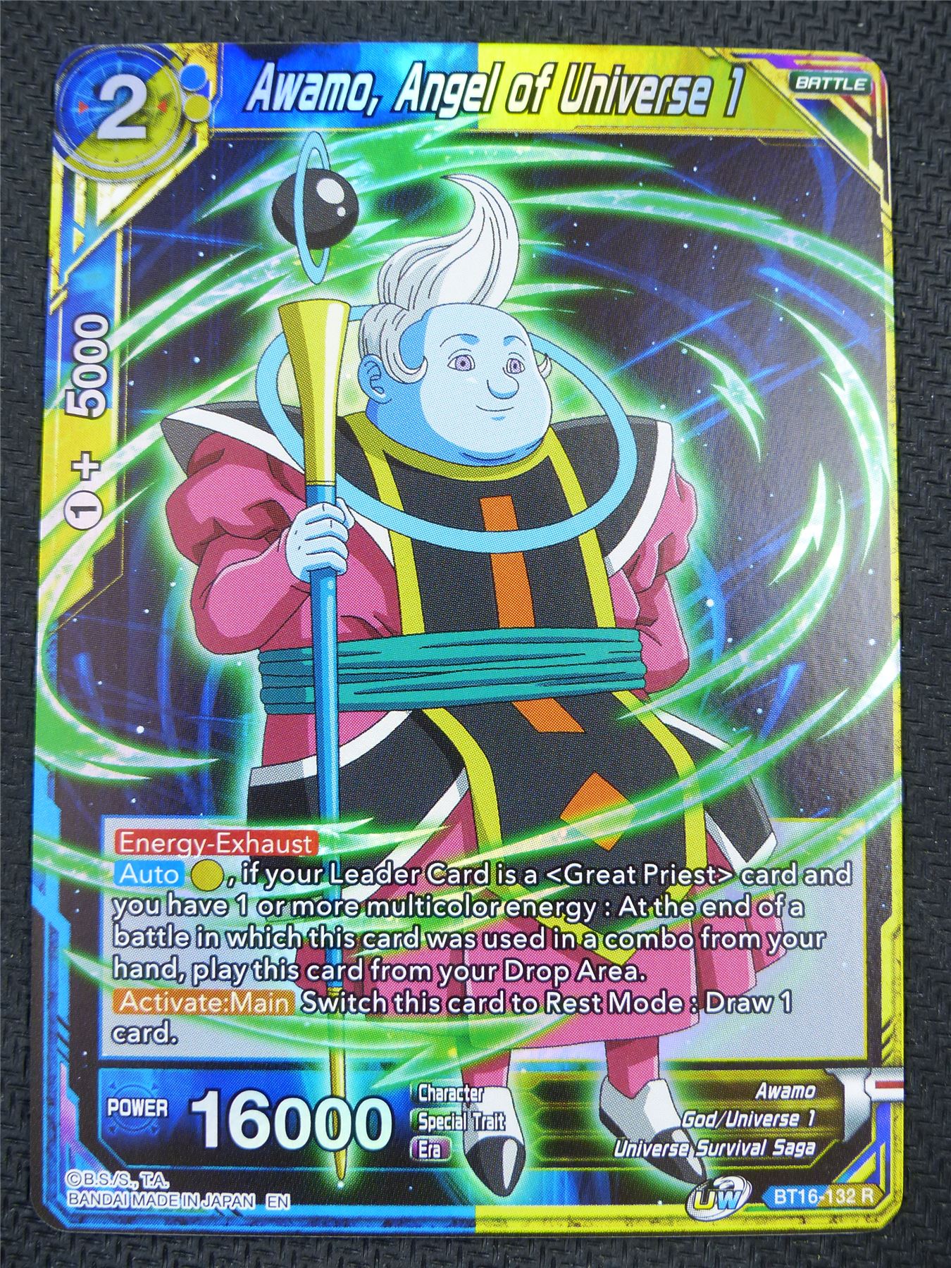 Awamo Angel of Universe 1 BT16 R Foil - Dragon Ball Super Card #60Y