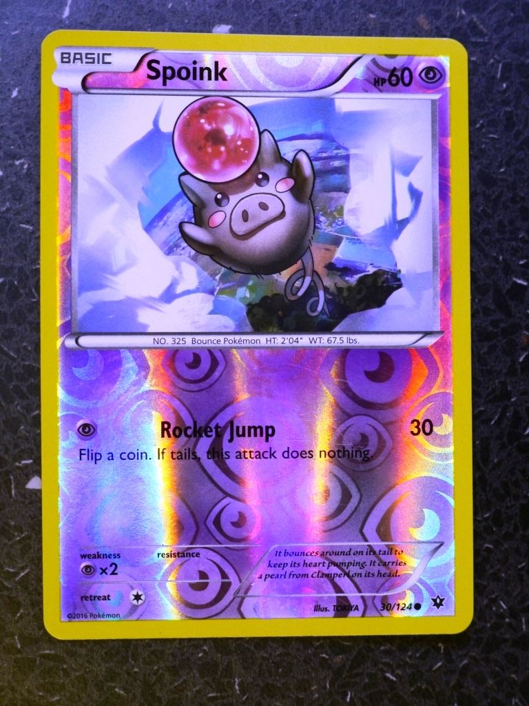 Pokemon Cards: SPOINK 36/124 REVERSE HOLLOW # 4G58 Pokemon Cards: SPOINK 36/124 REVERSE HOLLOW # 4G58