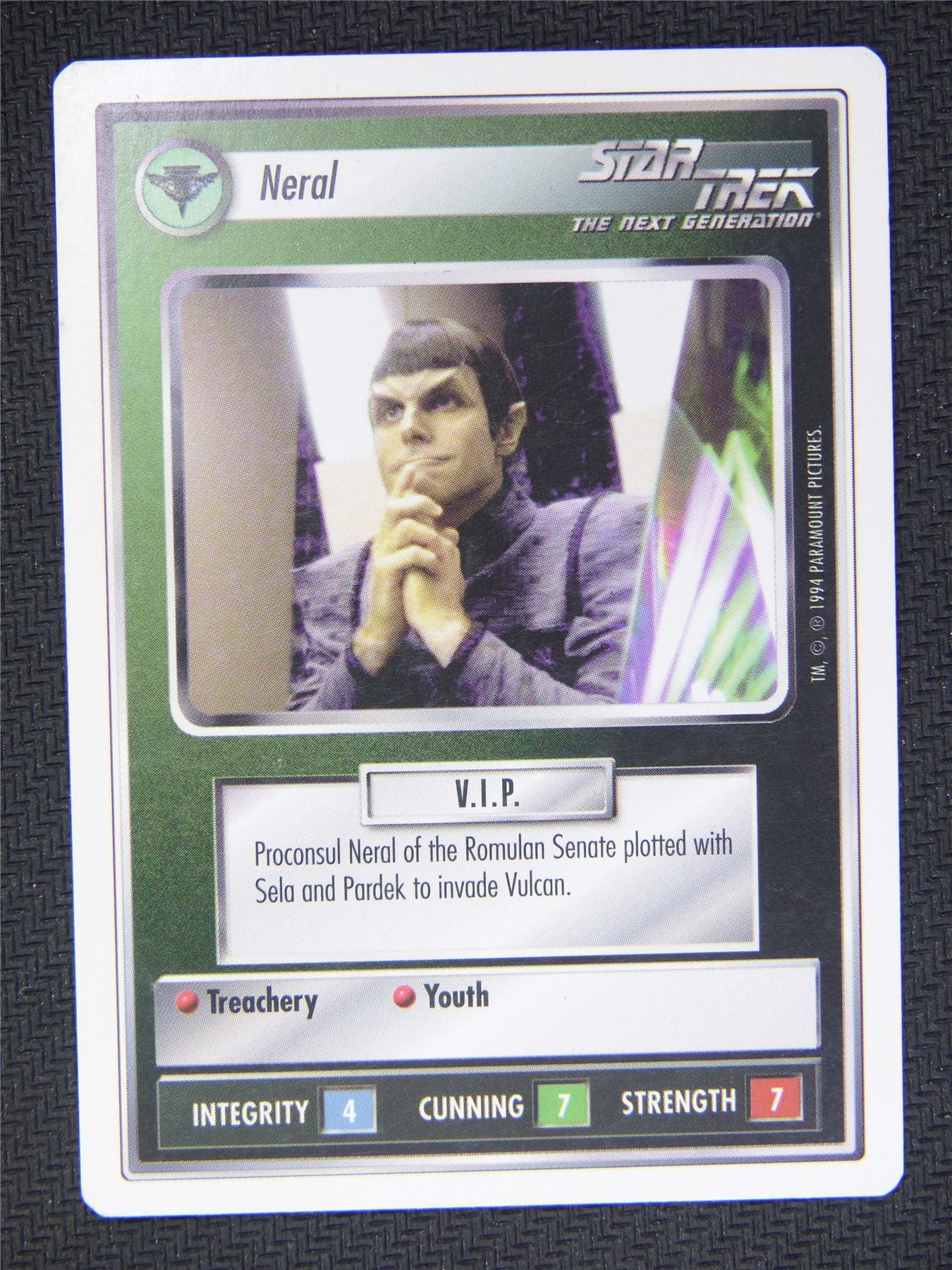 Neral White Border - Star Trek Next Gen Card #4PJ
