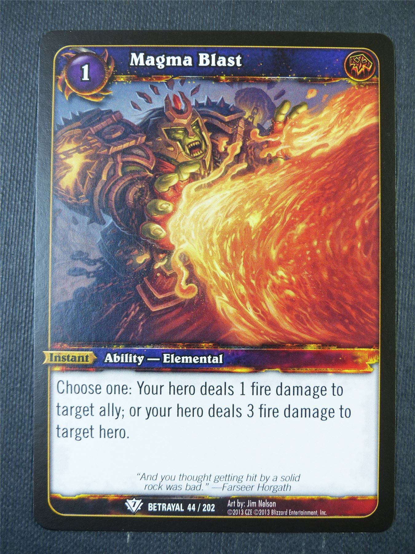 Magma Blast 44/202 - WoW Card #14K
