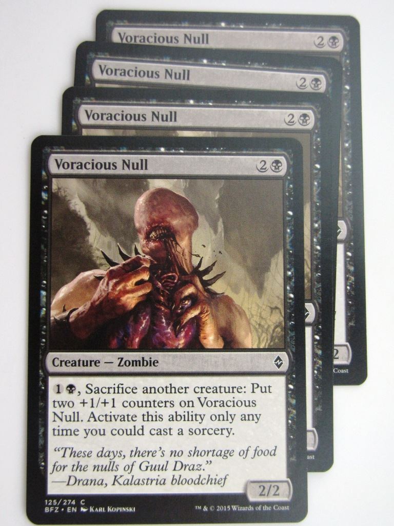 MTG Cards: BATTLE FOR ZENDIKAR: VORACIOUS NULL x4 # 37A62