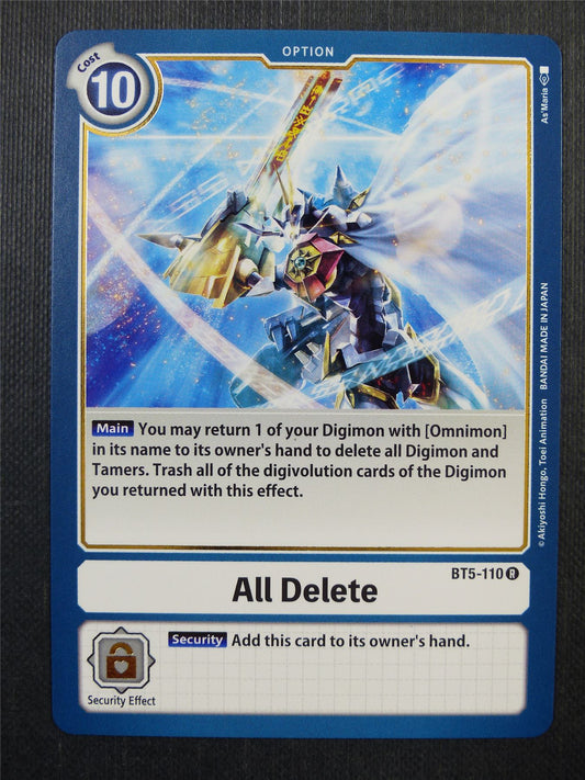 All Delete BT5 R - Digimon Card #444