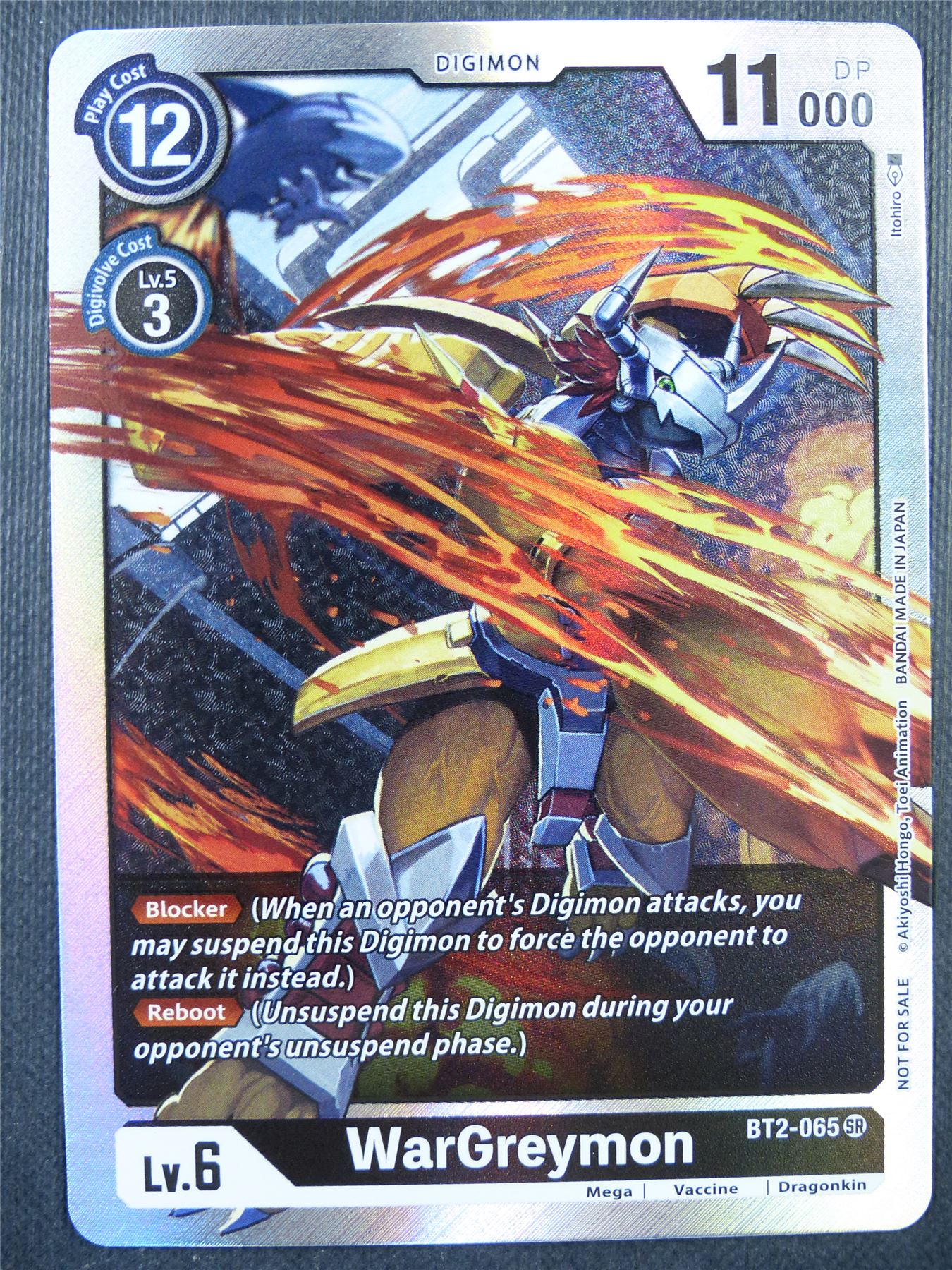 WarGreymon BT2-065 SR - Digimon Card #66Q Archeron WarGreymon BT2-065 SR - Digimon Card #66Q Archeron