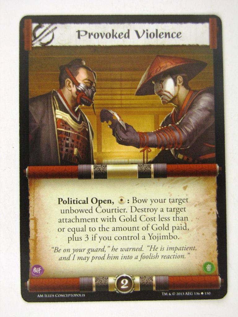 L5R Cards: Aftermath: PROVOKED VIOLENCE # 14H72