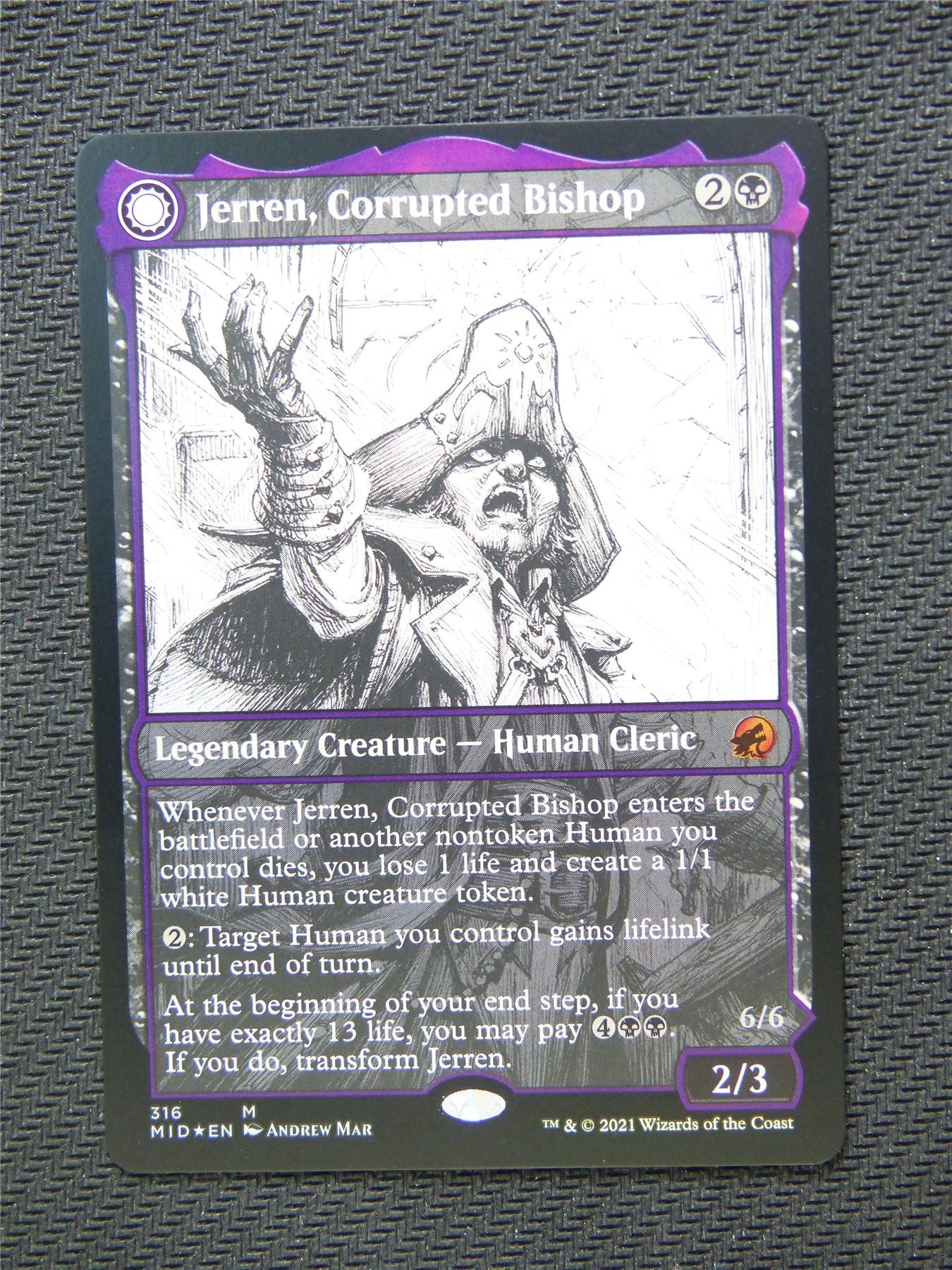 mtg eternal night cards Jerren Corrupted Bishop Foil Eternal Night Showcase - Innistrad
