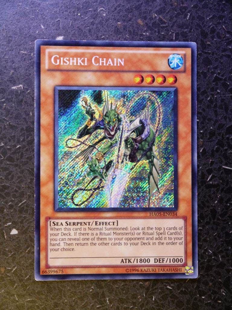 Yugioh Cards: GISHKI CHAIN HA05 SECRET  RARE # H59