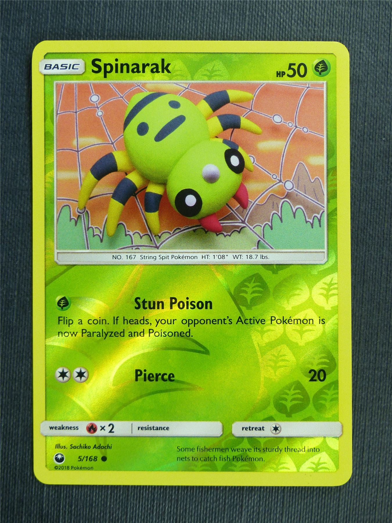 Spinarak 5/168 Reverse Holo - Pokemon Cards #5O3 Archeron Spinarak 5/168 Reverse Holo - Pokemon Cards #5O3 Archeron