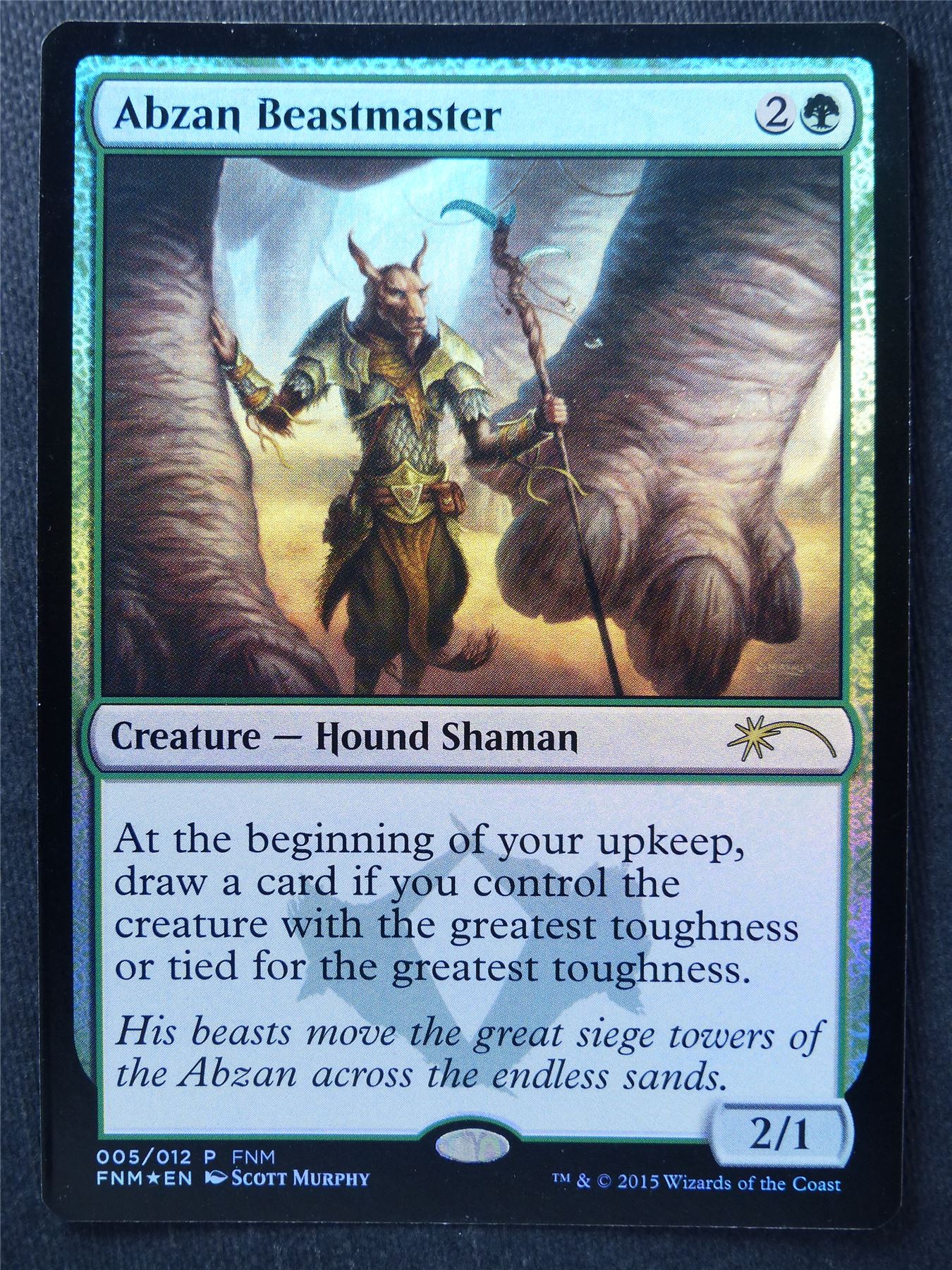 Abzan Beastmaster Promo Foil - Mtg Magic Cards #M8 Archeron Abzan Beastmaster Promo Foil - Mtg Magic Cards #M8 Archeron