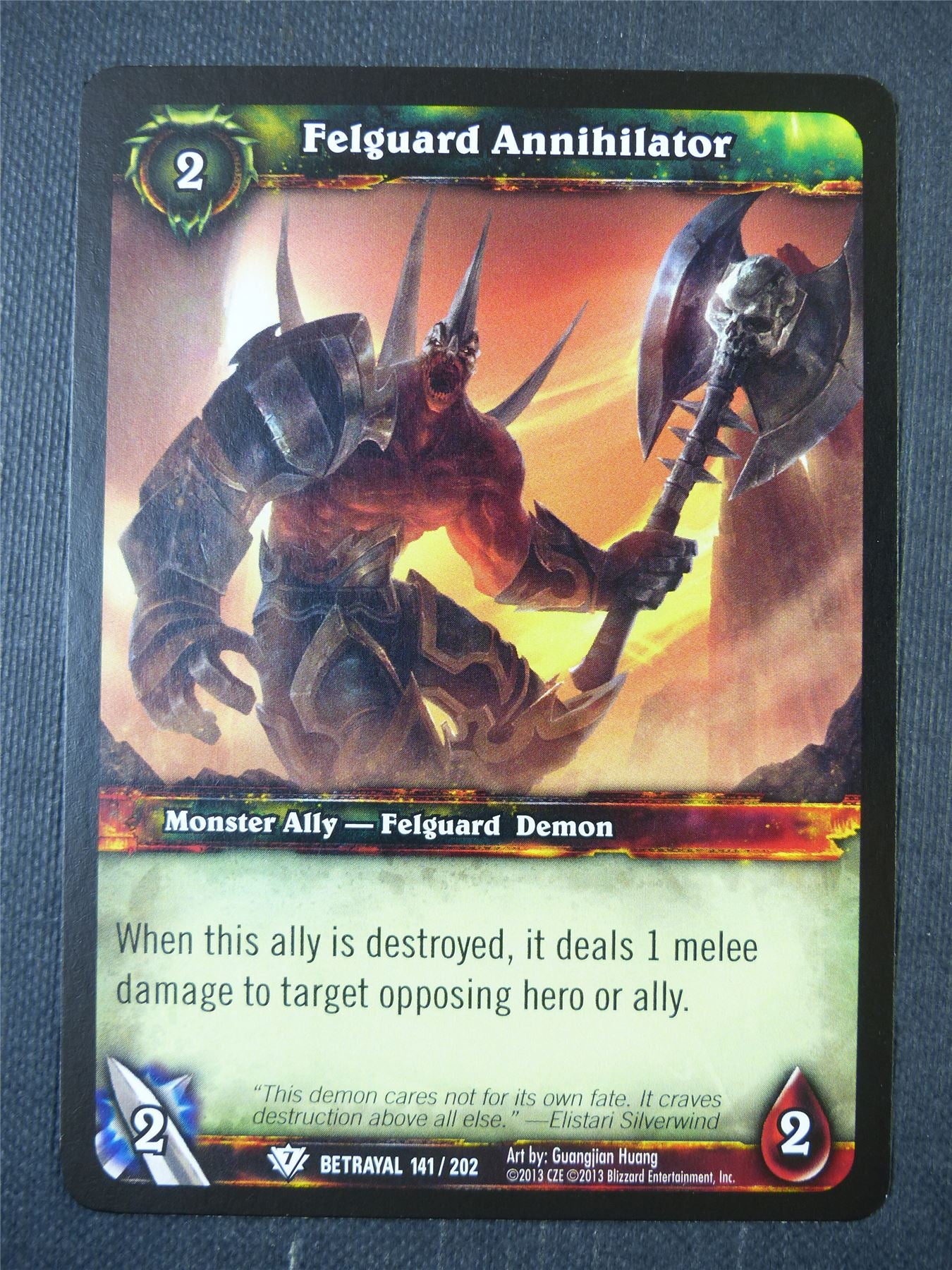 Felguard Annihilator 141/202 - WoW Card #18Y