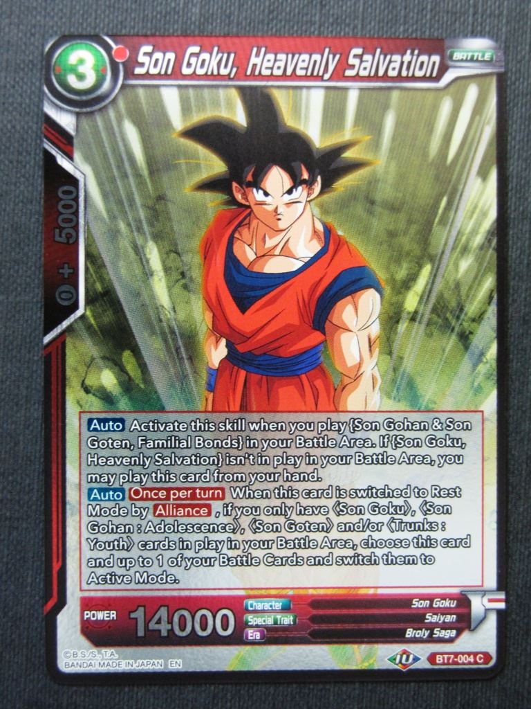 Son Goku Heavenly Salvation C Foil - Dragon Ball Super Cards #8B