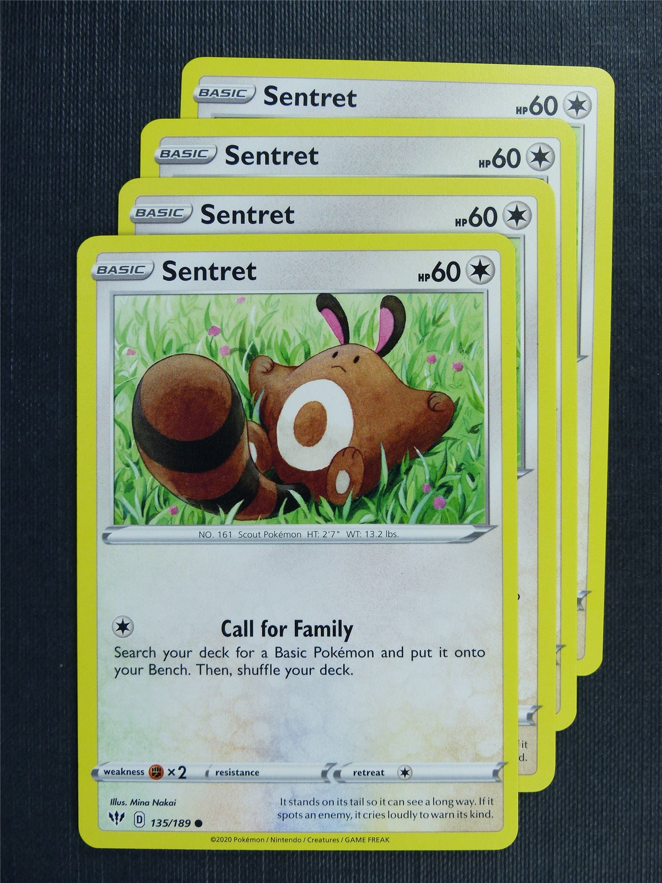 Sentret 135/189 x4 - DAA - Pokemon Card #3EH