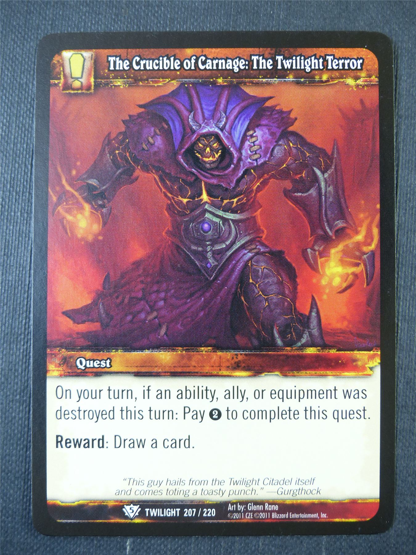 The Crucible of Carnage: The Twilight Terror 207/220 - WoW Card #186