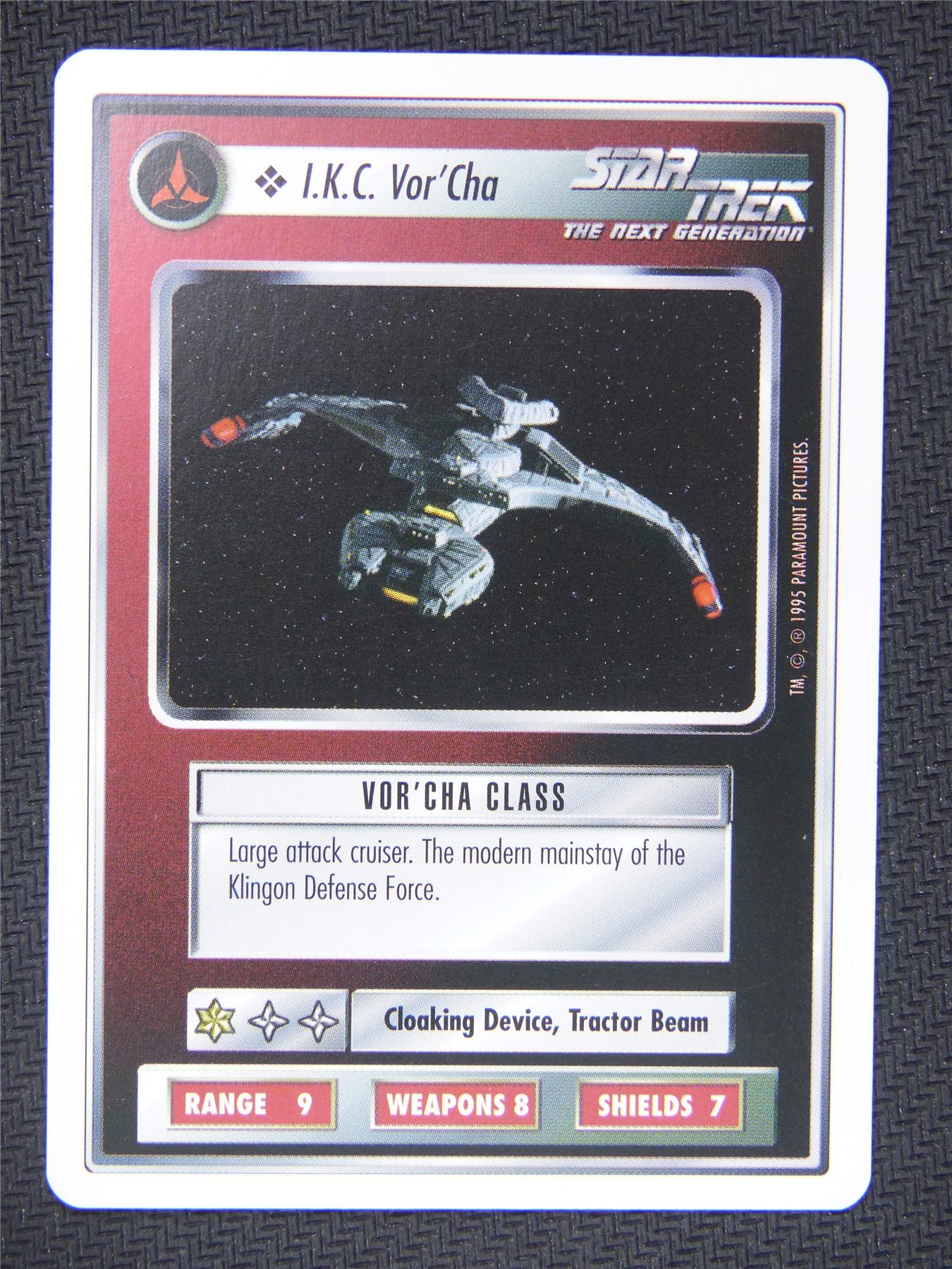 IKC Vor Cha White Border - Star Trek Next Gen Card #4PC