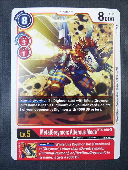 MetalGreymon: Alterous Mode BT5-015 R - Digimon Card #216