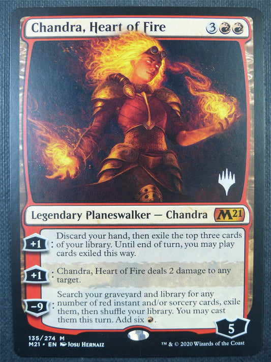 Chandra heart of Fire Promo stamped - Mtg Card #7LZ