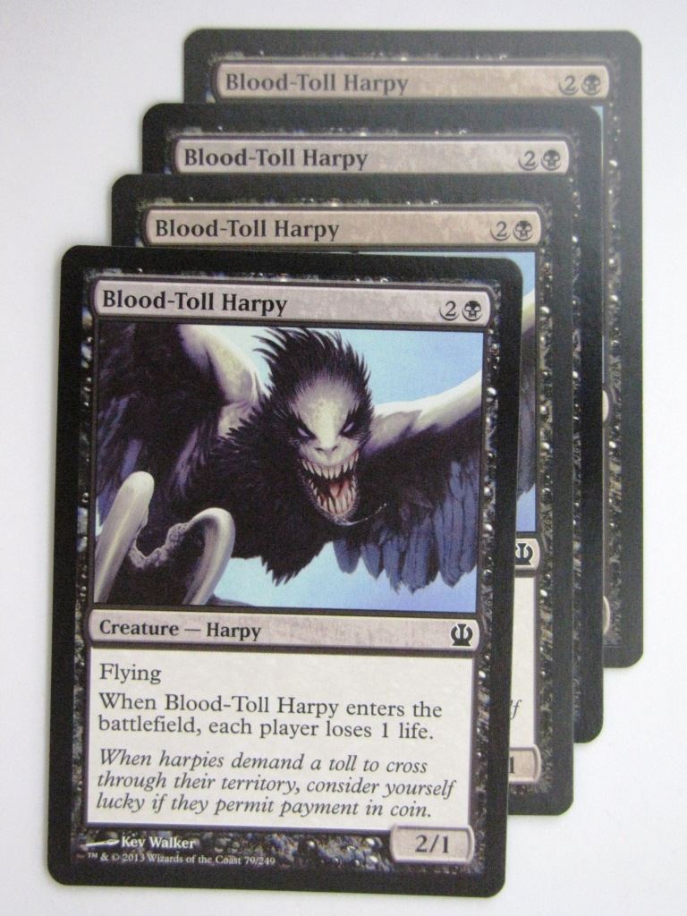 MTG Magic Cards: BLOOD-TOLL HARPY x4 Theros playset # 23J92