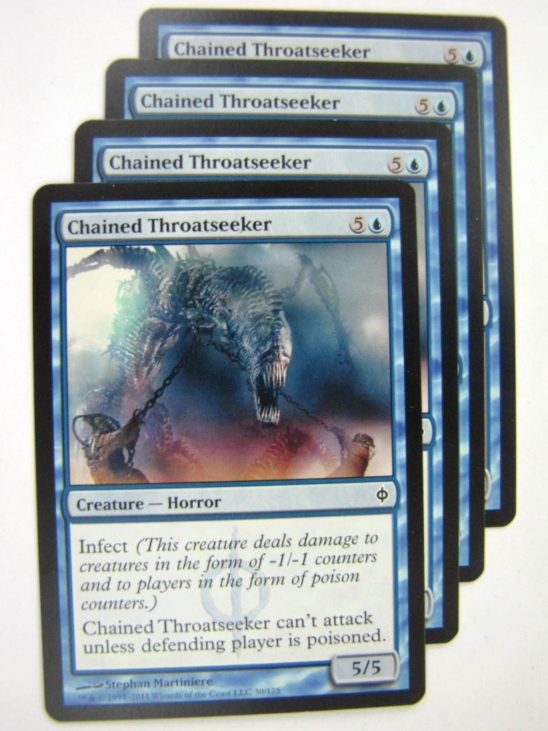 MTG Magic Played Cards: CHAINED THROATSEEKER x4 # 8A81