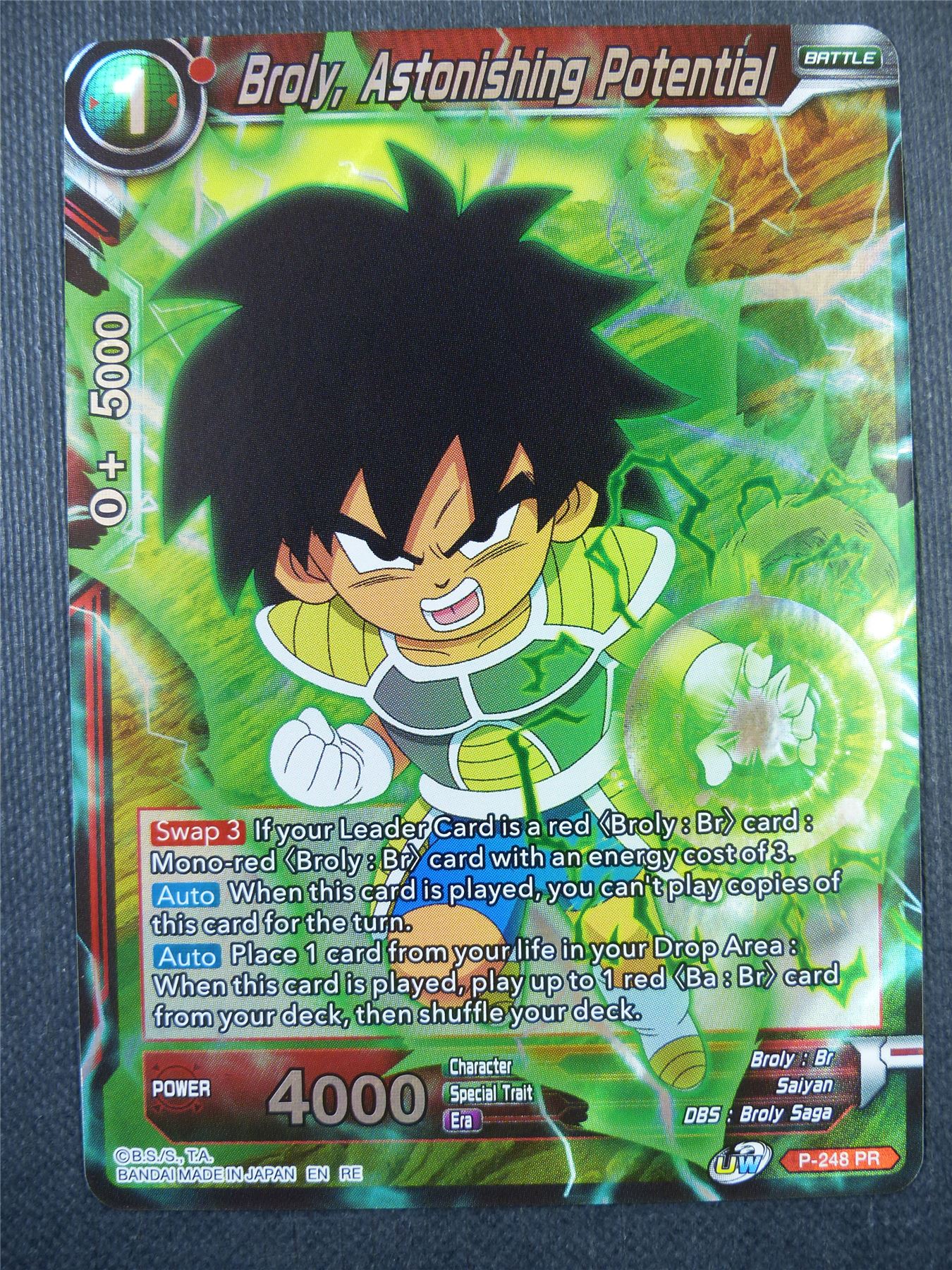 Broly Astonishing Potential Promo PR - Dragon Ball Super Card #58I