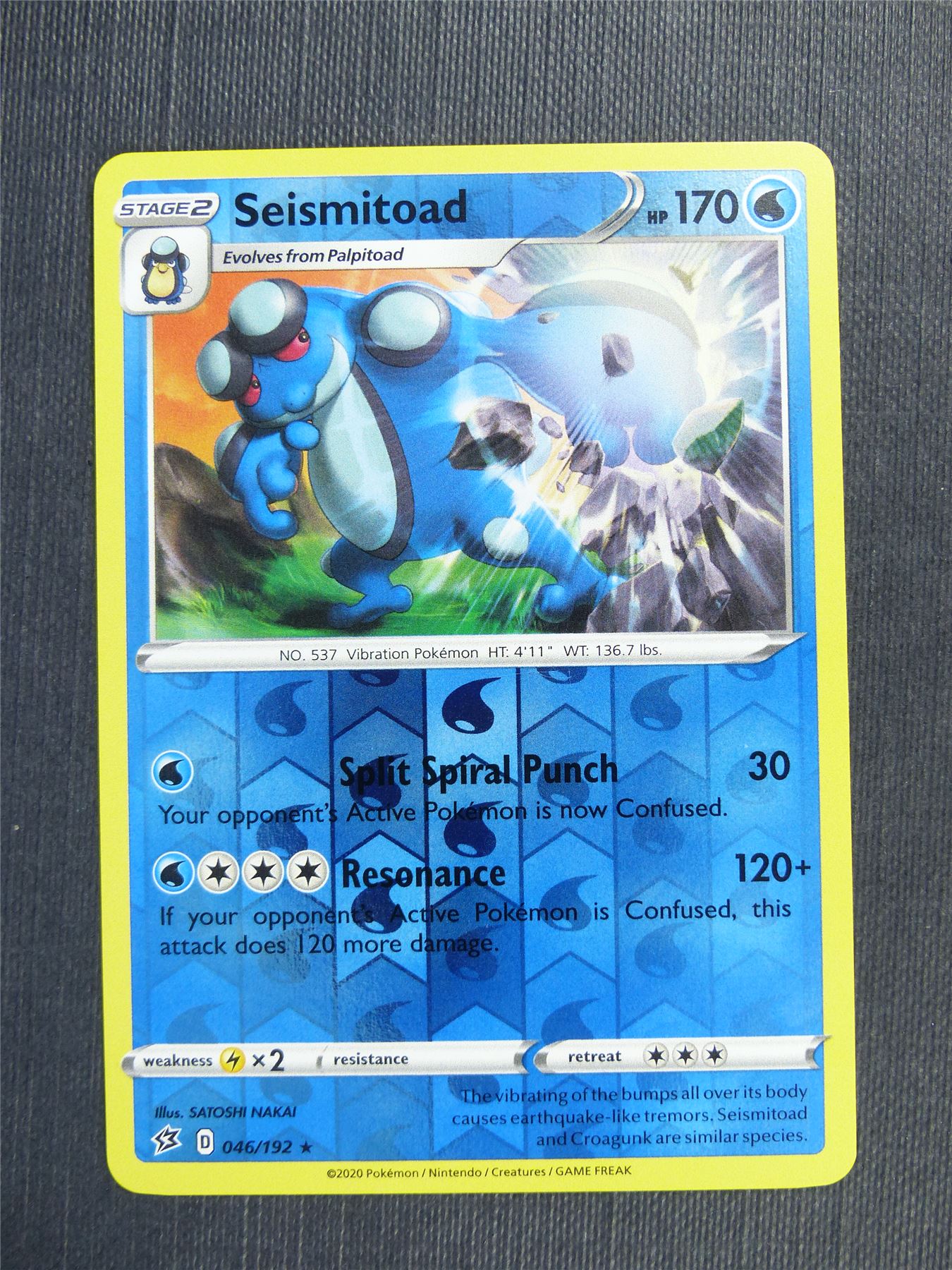 Seismitoad 046/192 Holo - RCL - Pokemon Card #3I5