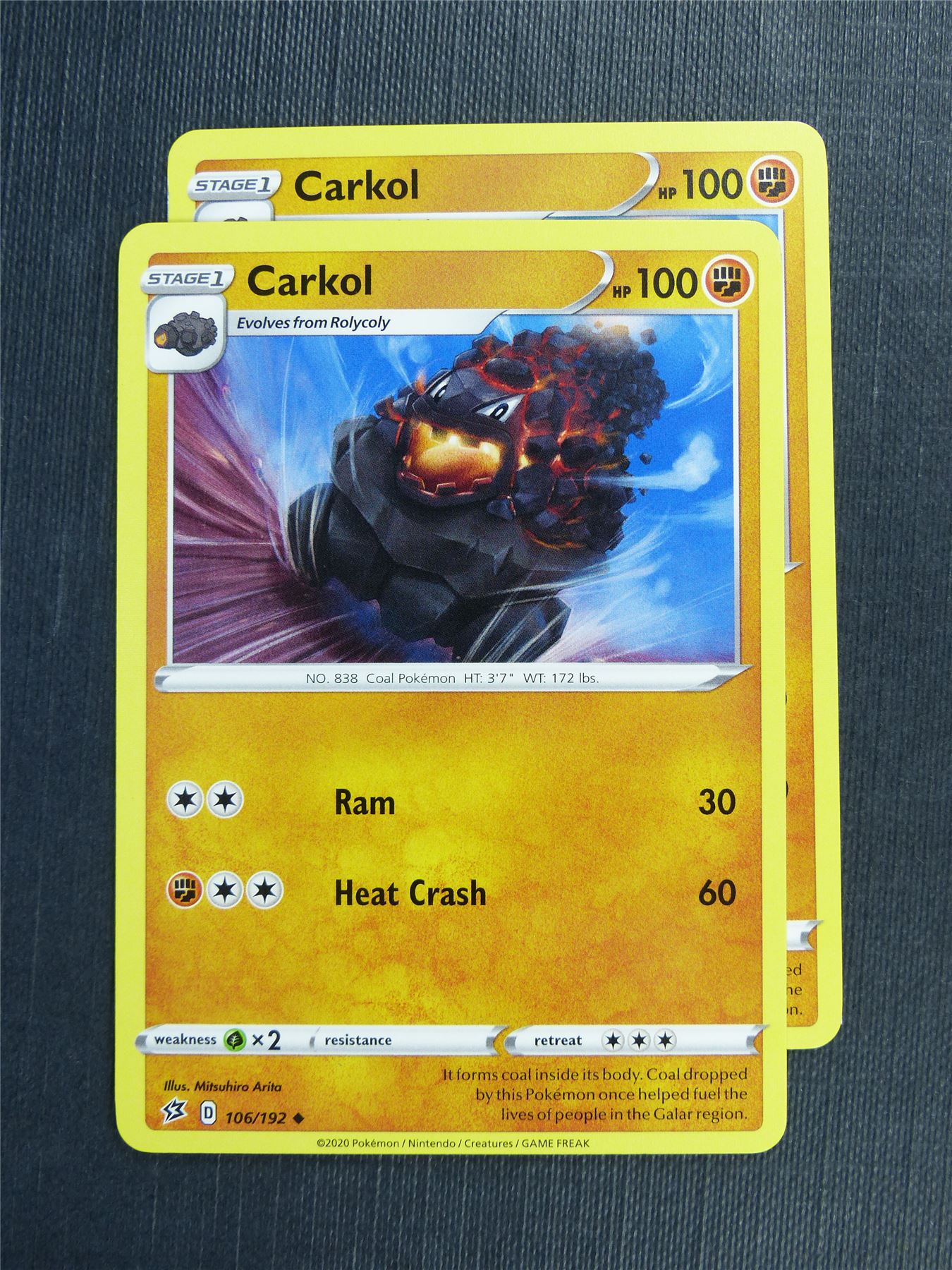 Carkol 106/192 x2 - RCL - Pokemon Card #3L7